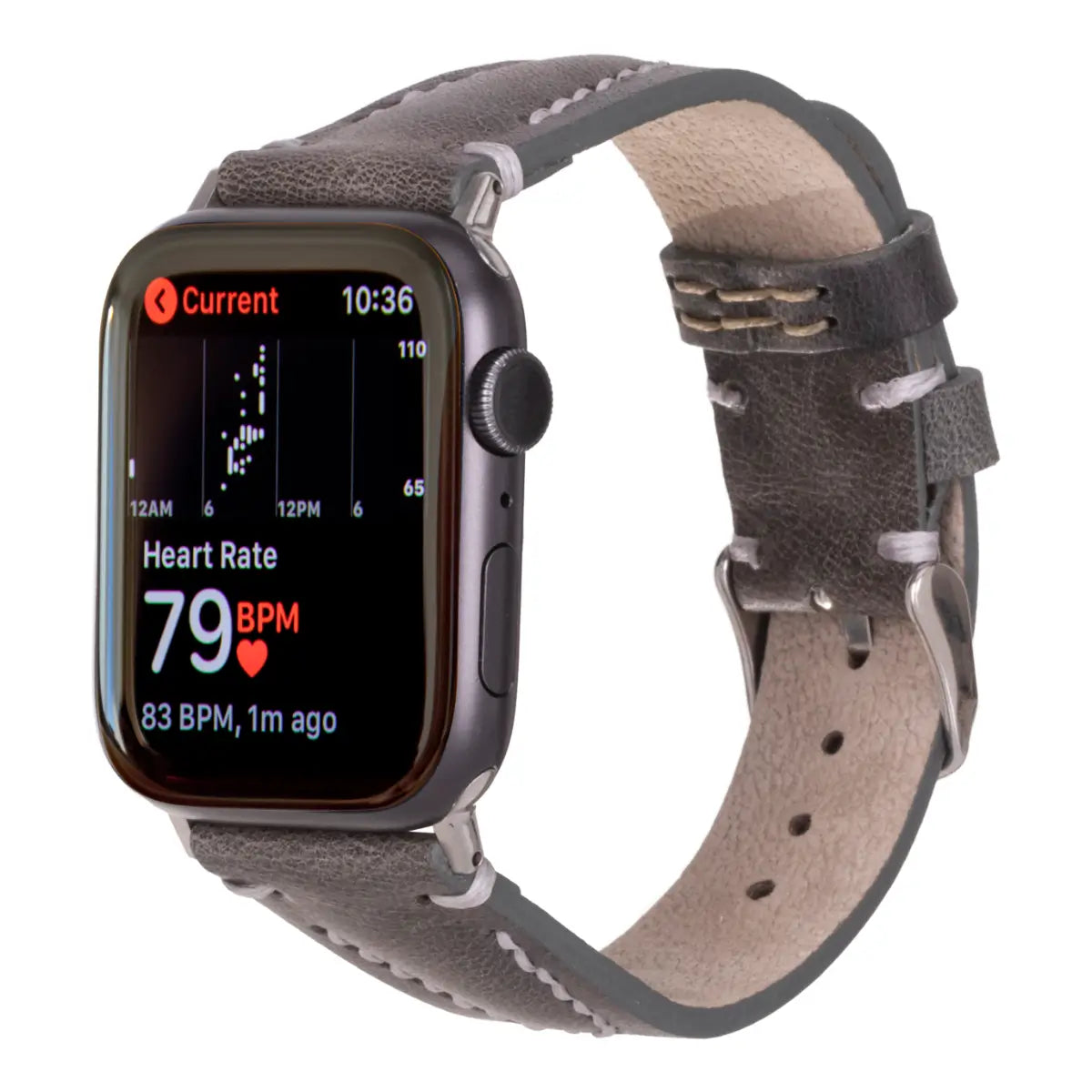 Burnished Gray Leather Sport Apple Watch Band (Avila)