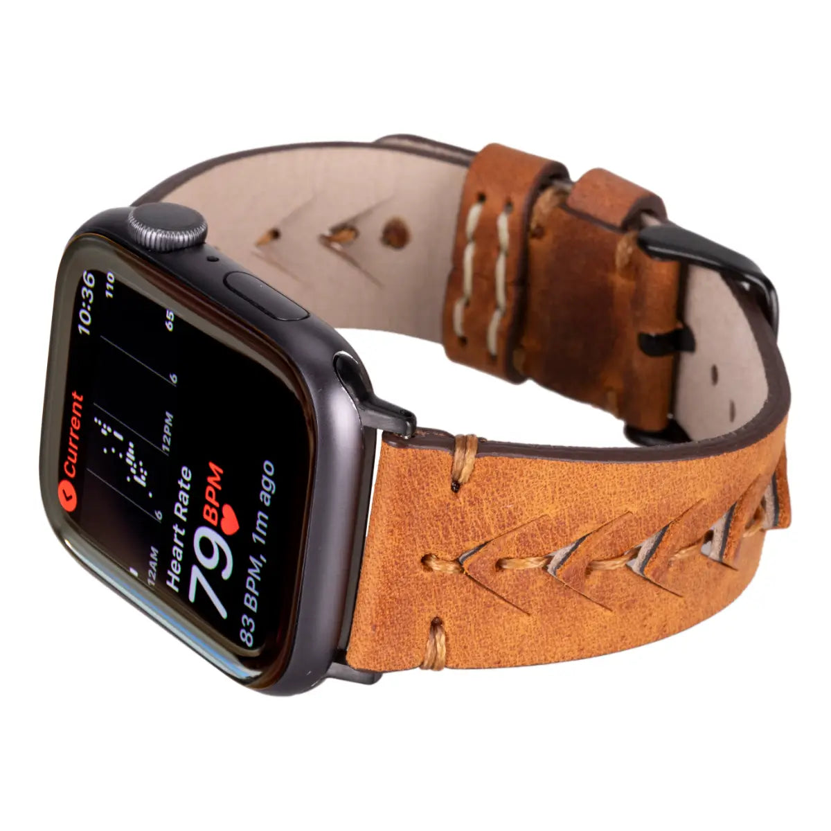 Camel Brown Leather Sport Apple Watch Band (Boras)