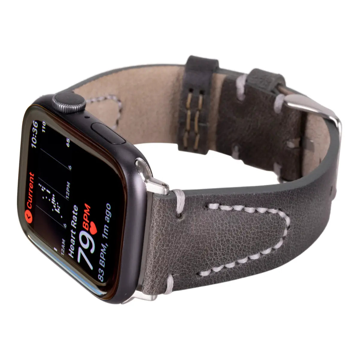 Burnished Gray Leather Sport Apple Watch Band (Avila)