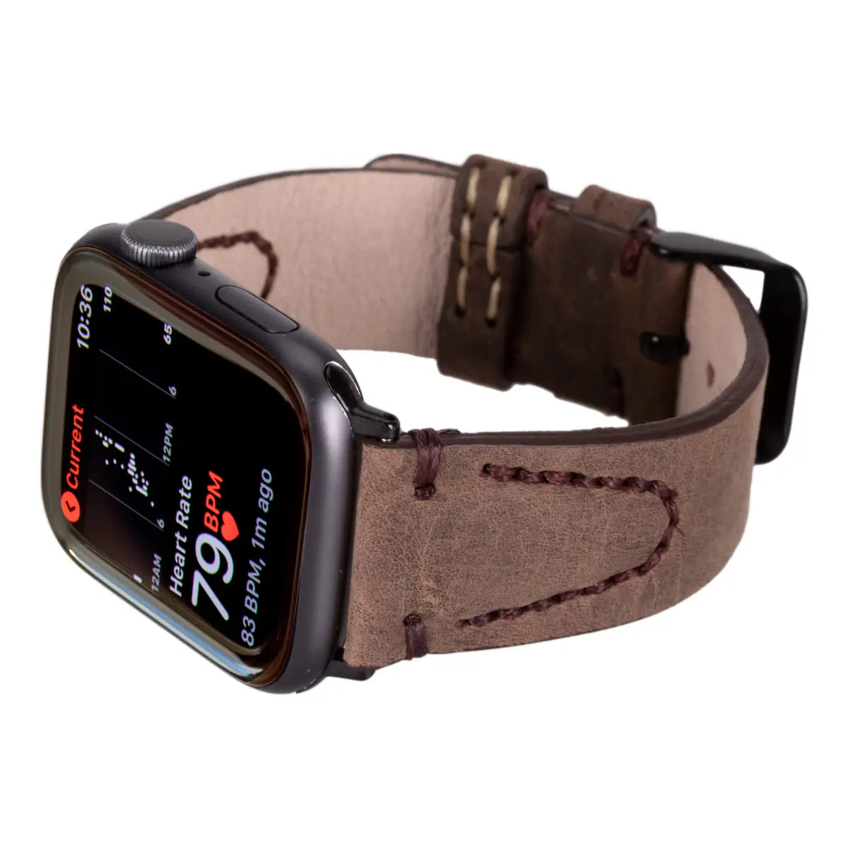 Dark Brown Leather Sport Apple Watch Band (Avila)