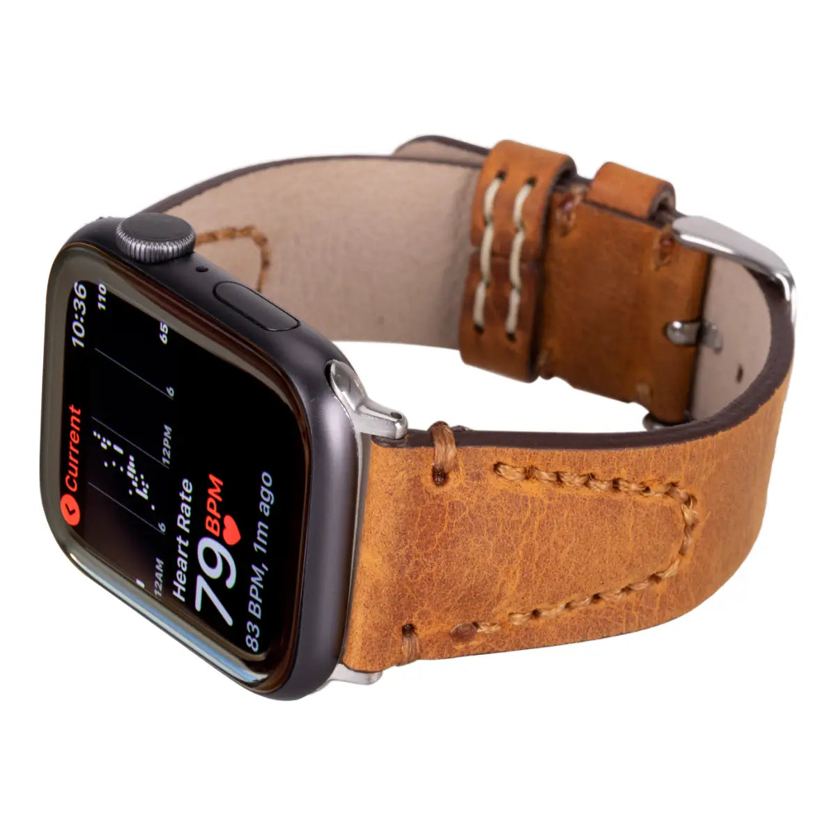 Camel Brown Leather Sport Apple Watch Band (Avila)