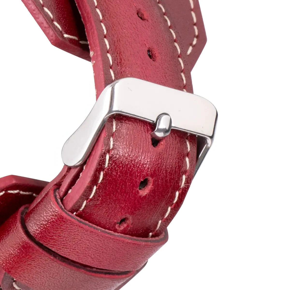 Red Leather Cuff Apple Watch Band