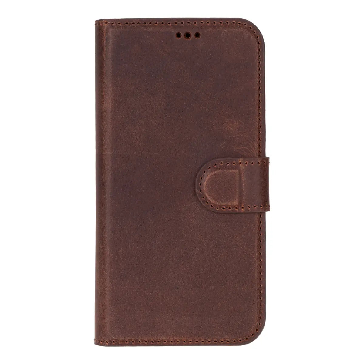 Antic Brown Leather iPhone 16 Pro Max Prestige Wallet Case