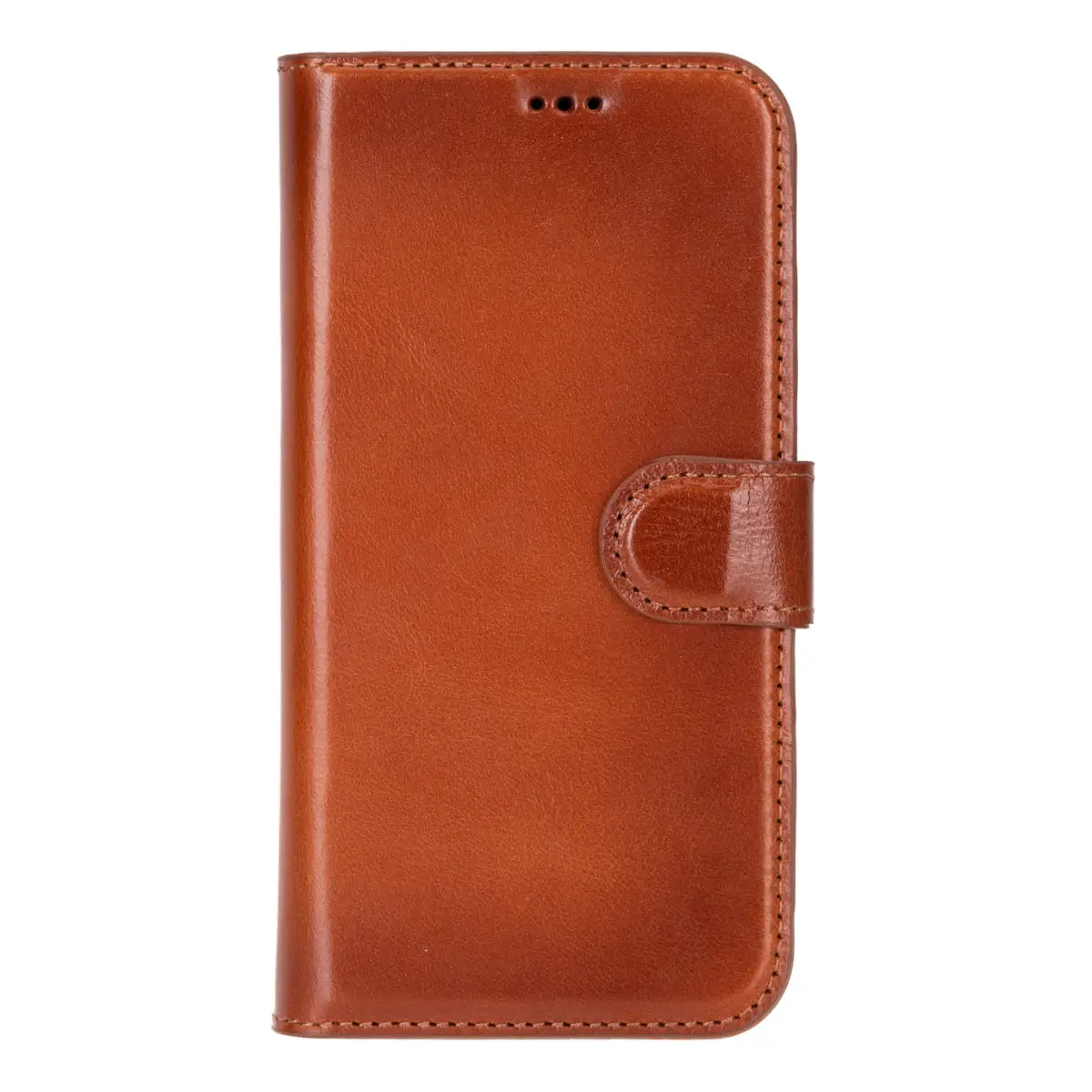 Burnished Tan Leather iPhone 16 Pro Prestige Wallet Case