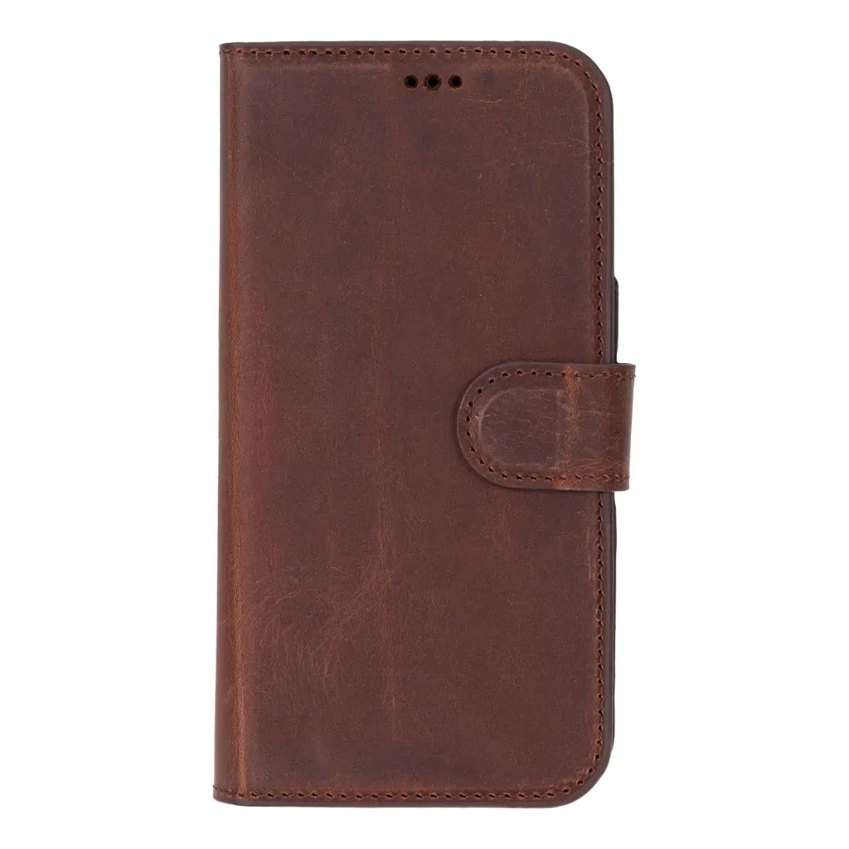 Antic Brown Leather iPhone 16 Pro Max Wallet Case