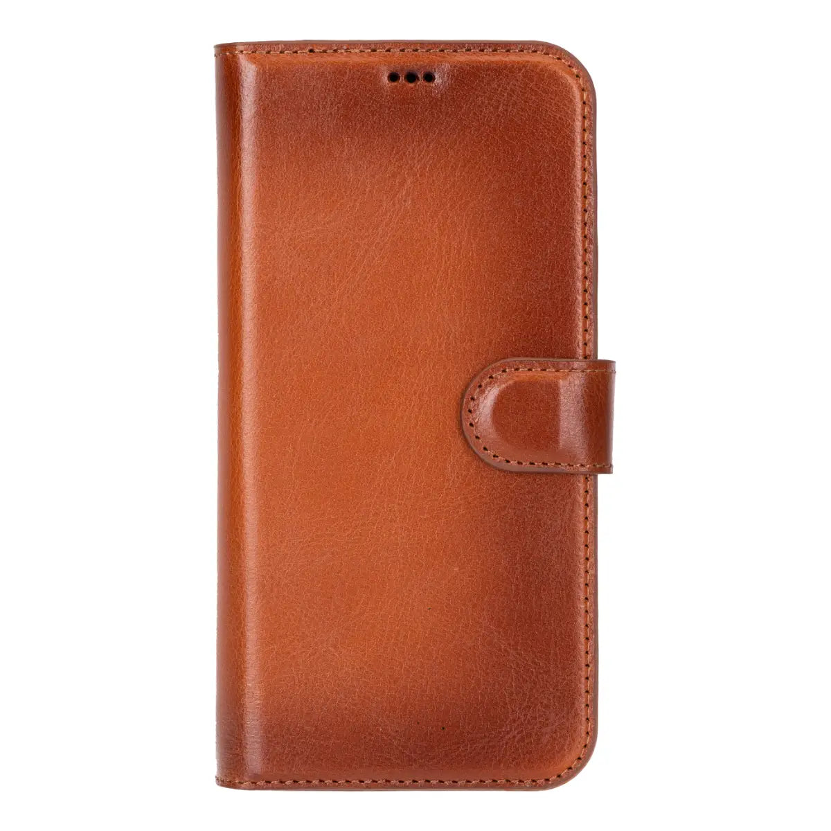 Burnished Tan Leather iPhone 16 Pro Max Prestige Wallet Case