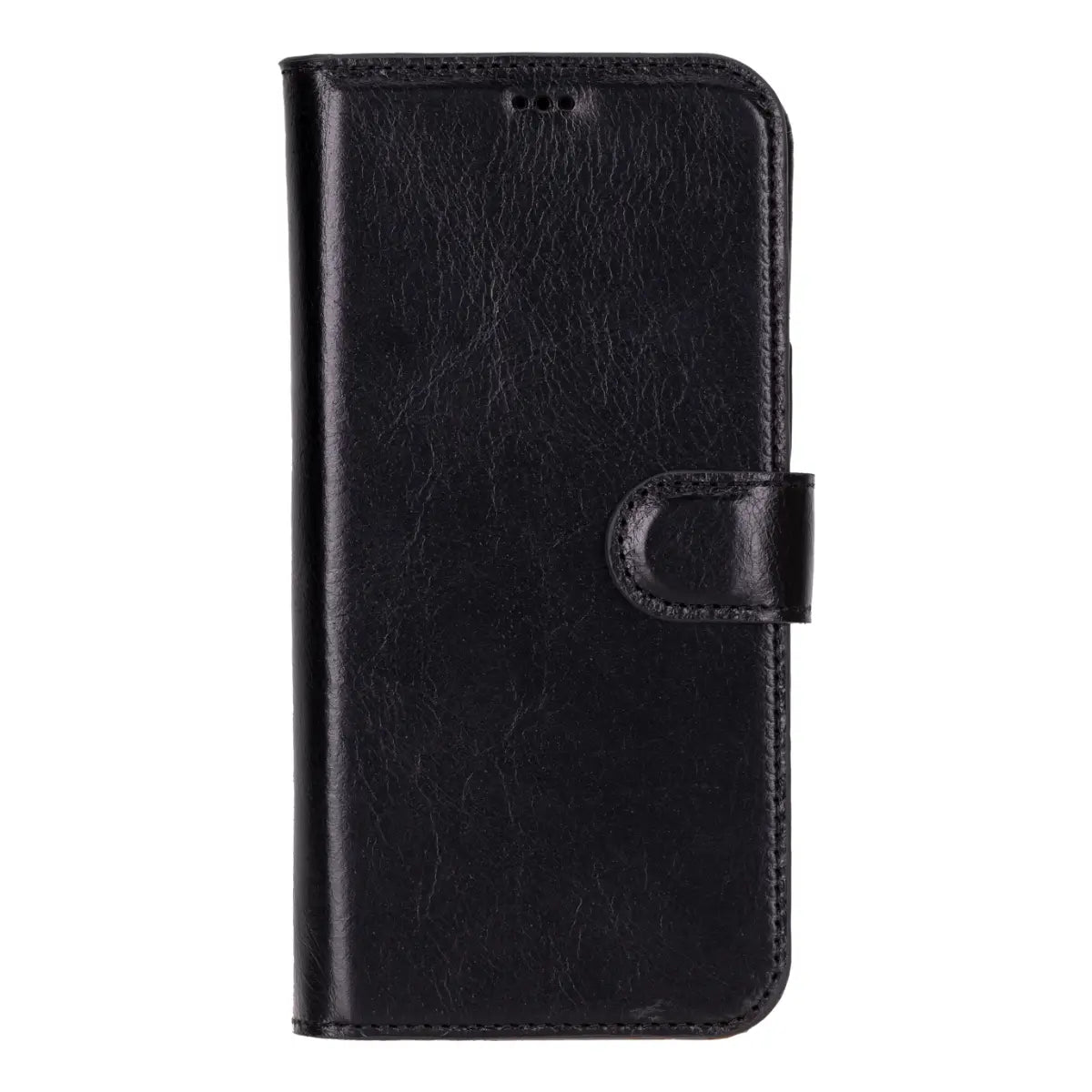 Black Leather iPhone 16 Pro Max Prestige Wallet Case