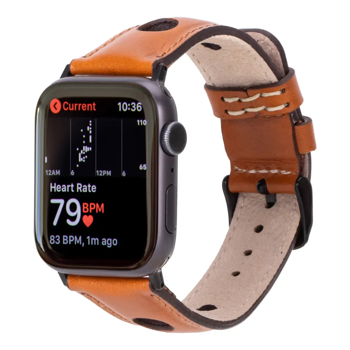 Tan Leather Rally Apple Watch Band