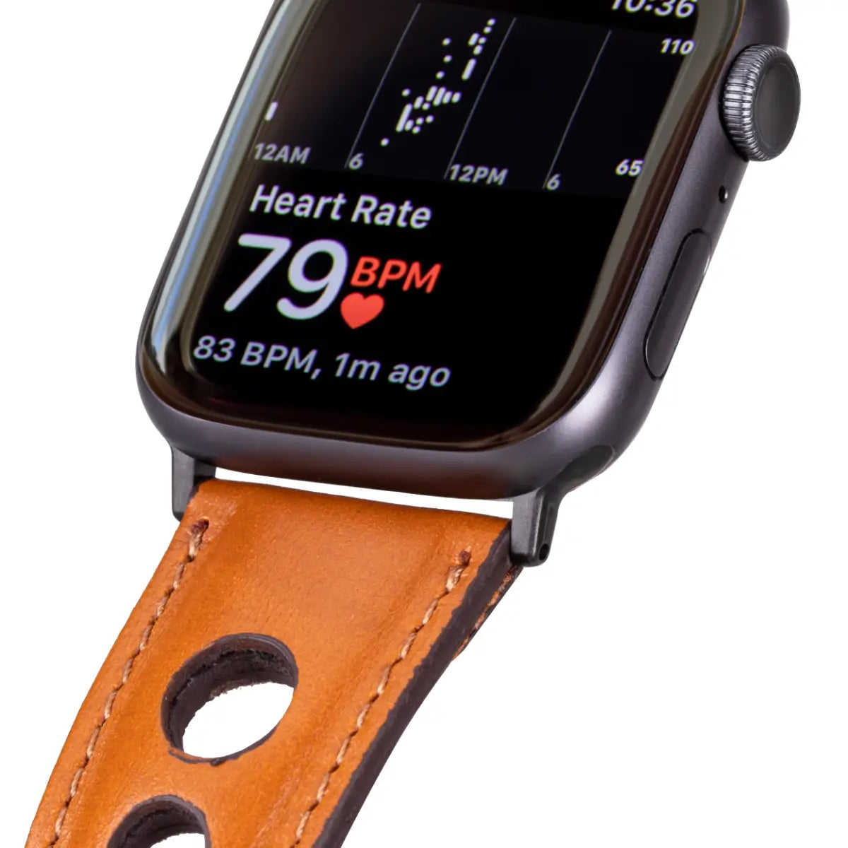 Tan Leather Rally Apple Watch Band