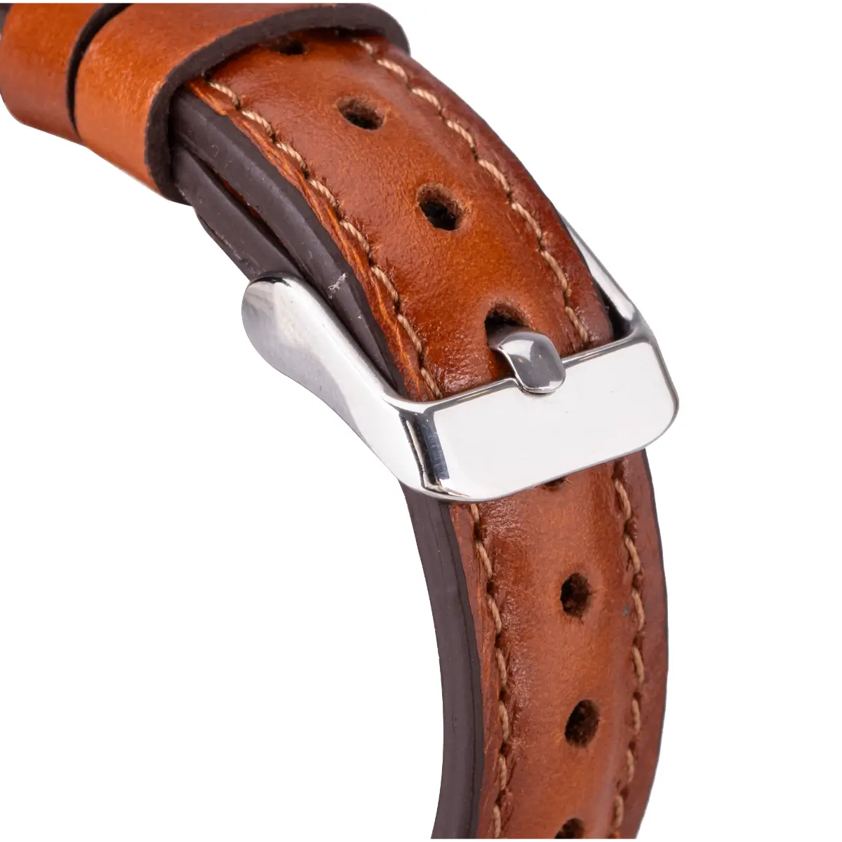 Burnished Tan Leather Slim Apple Watch Band