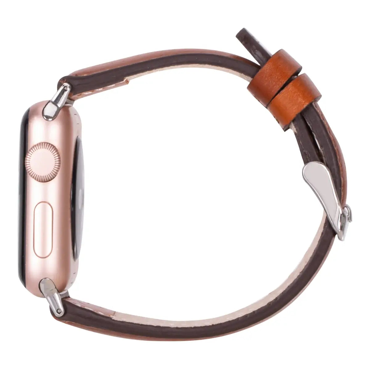 Burnished Tan Leather Slim Apple Watch Band