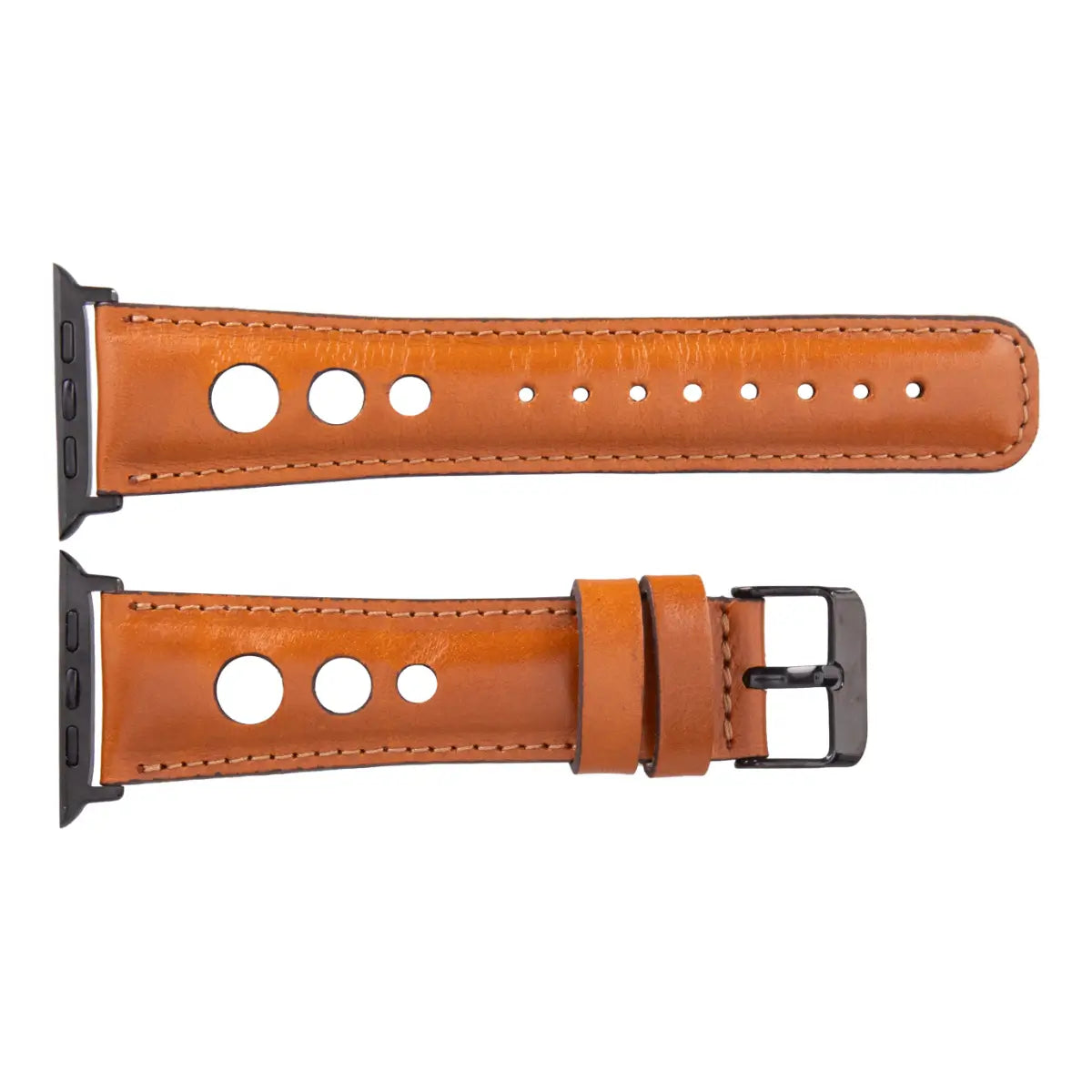 Tan Leather Rally Apple Watch Band