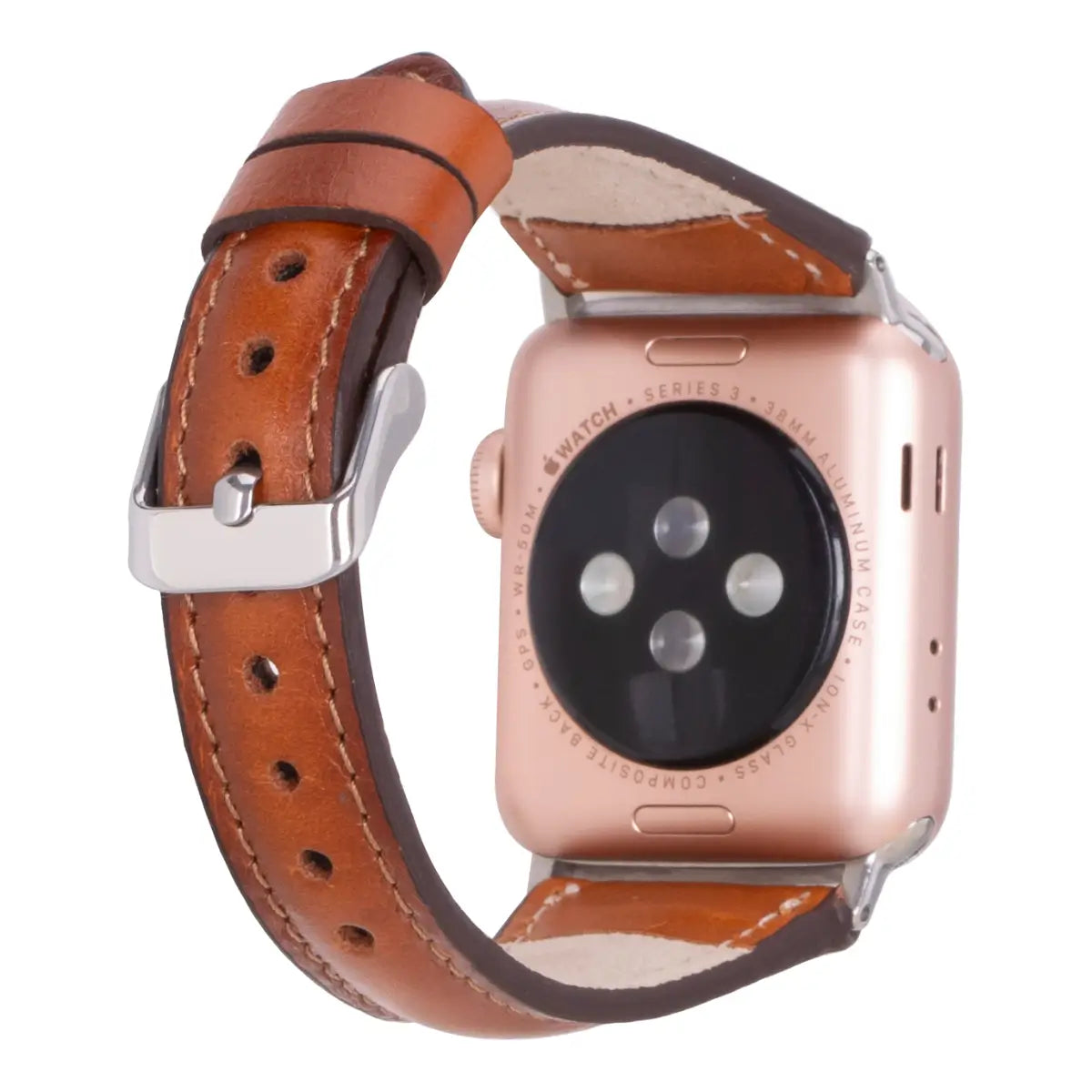 Burnished Tan Leather Slim Apple Watch Band