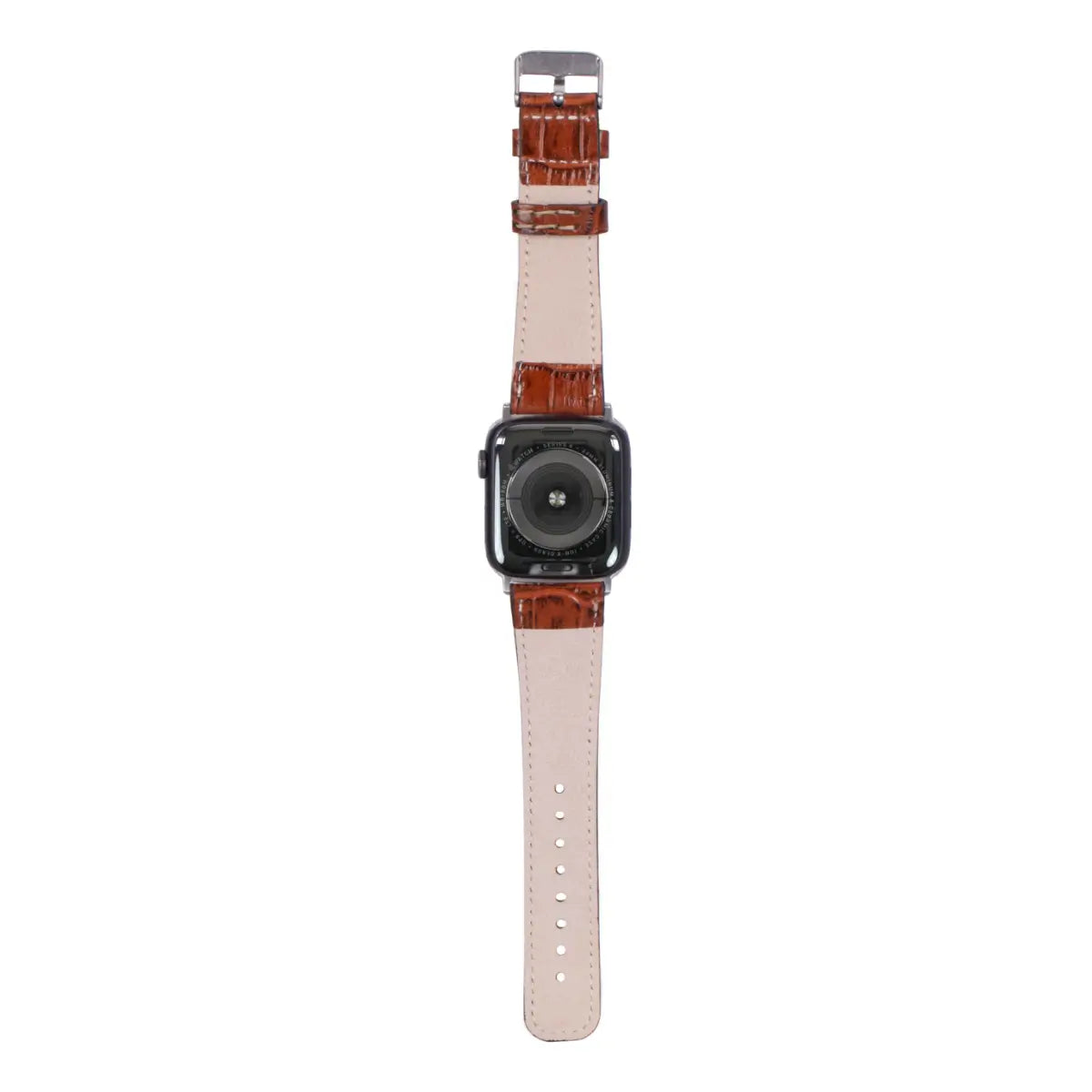 Brown Croco Pattern Leather Classic Apple Watch Band