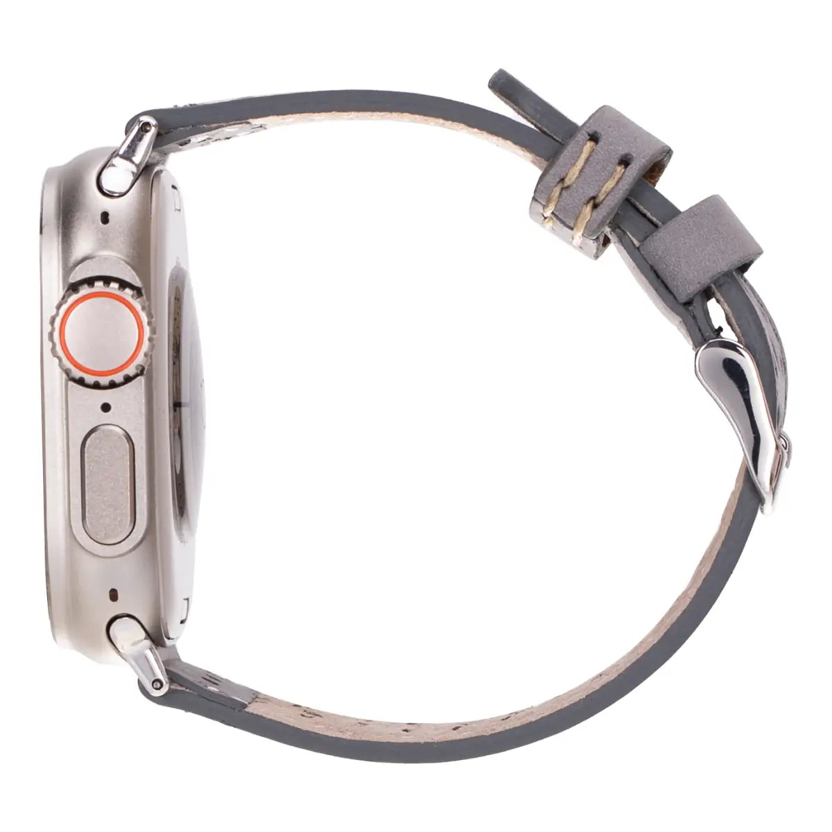 Gray Leather Rally Apple Watch Band