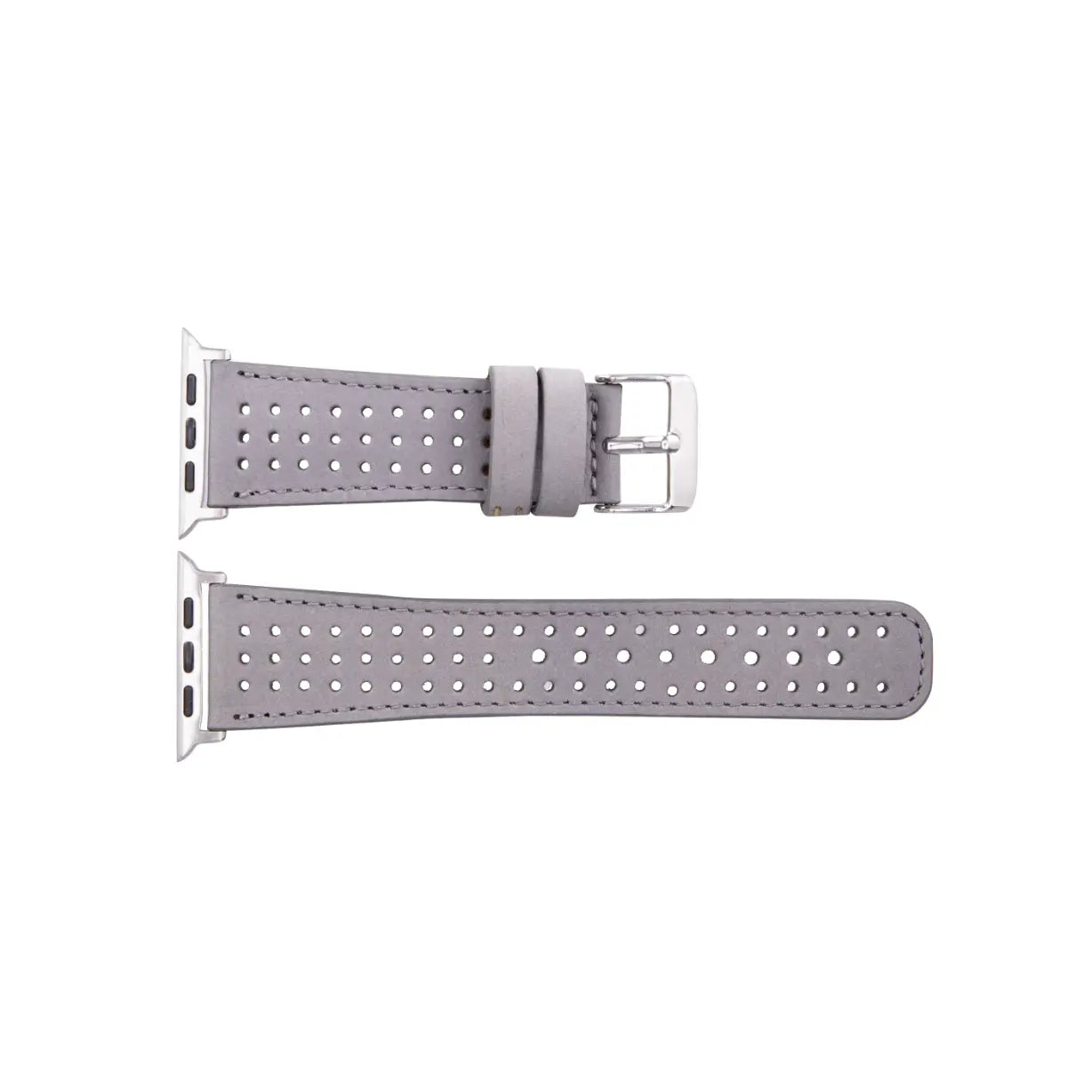 Gray Leather Rally Apple Watch Band