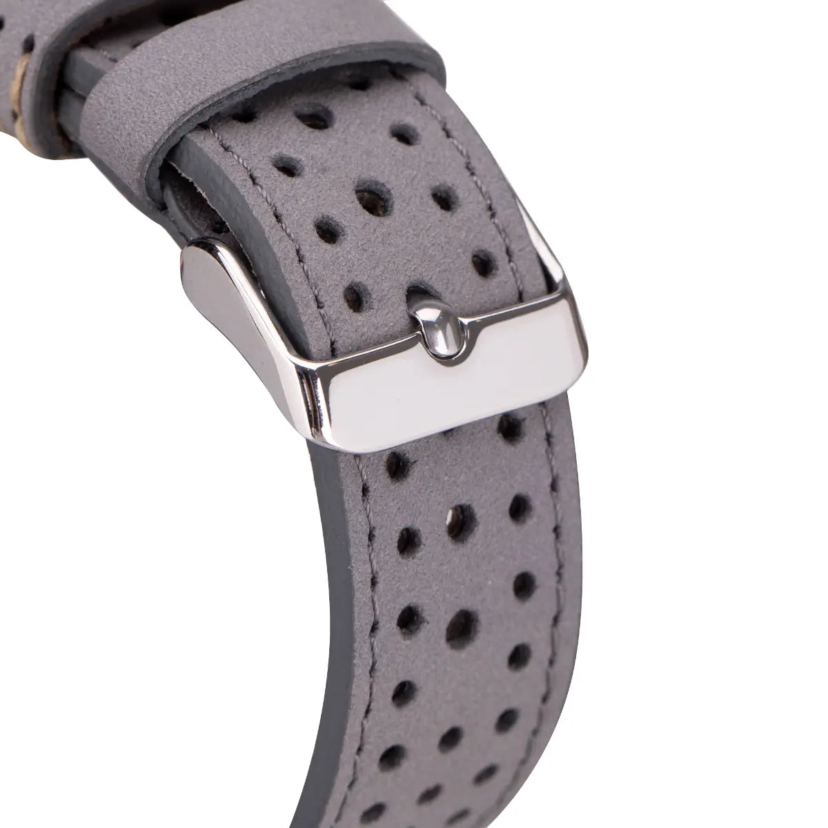 Gray Leather Rally Apple Watch Band