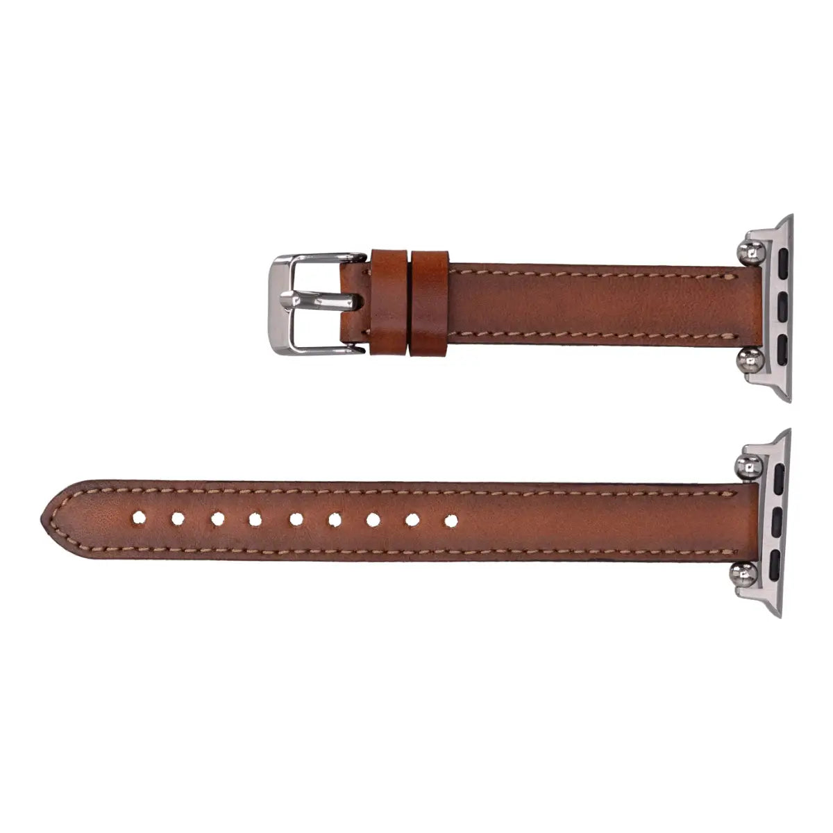 Brown Leather Ultra Slim Apple Watch Band