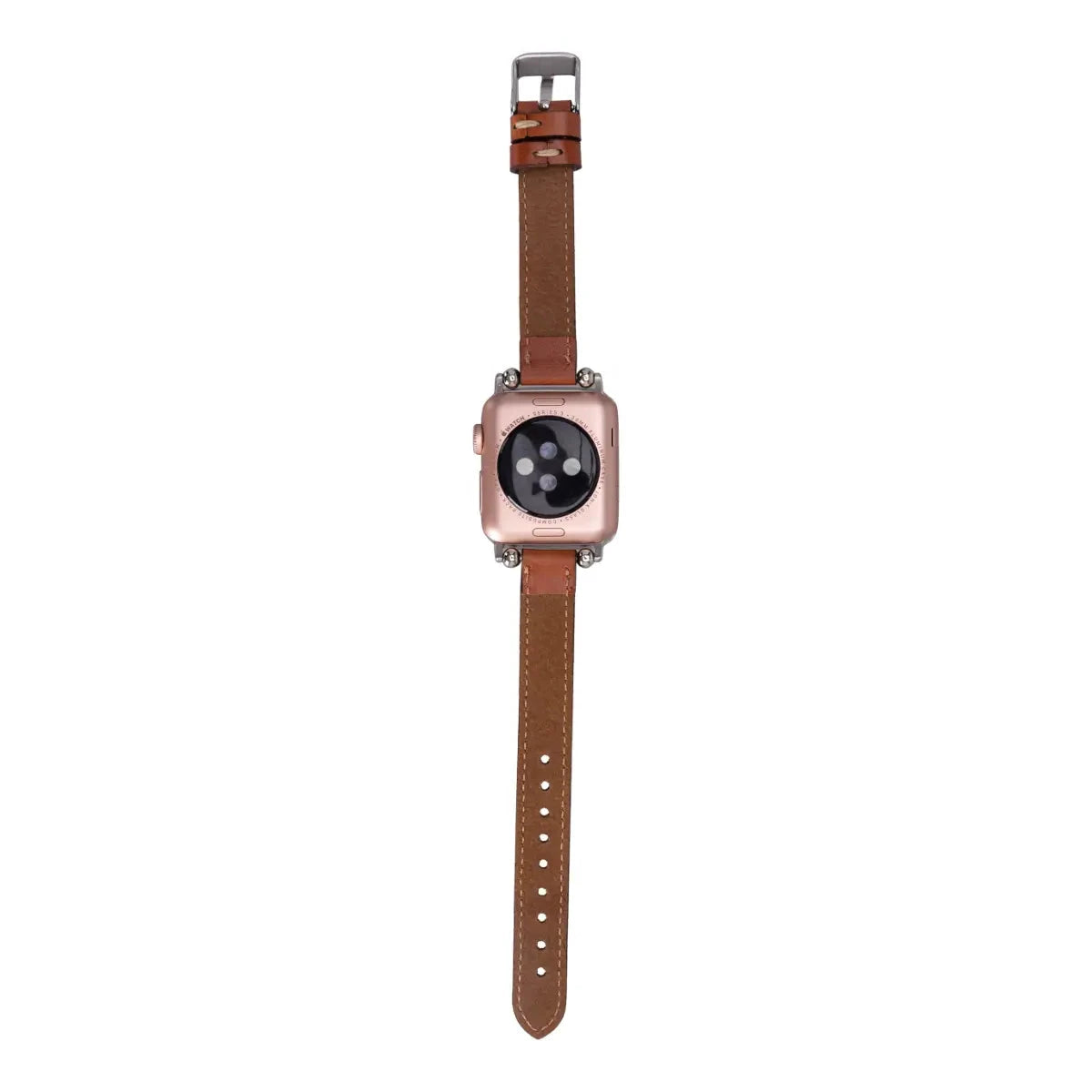 Brown Leather Ultra Slim Apple Watch Band