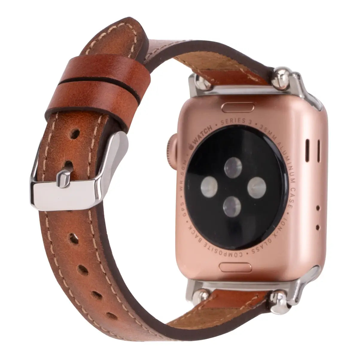 Brown Leather Ultra Slim Apple Watch Band