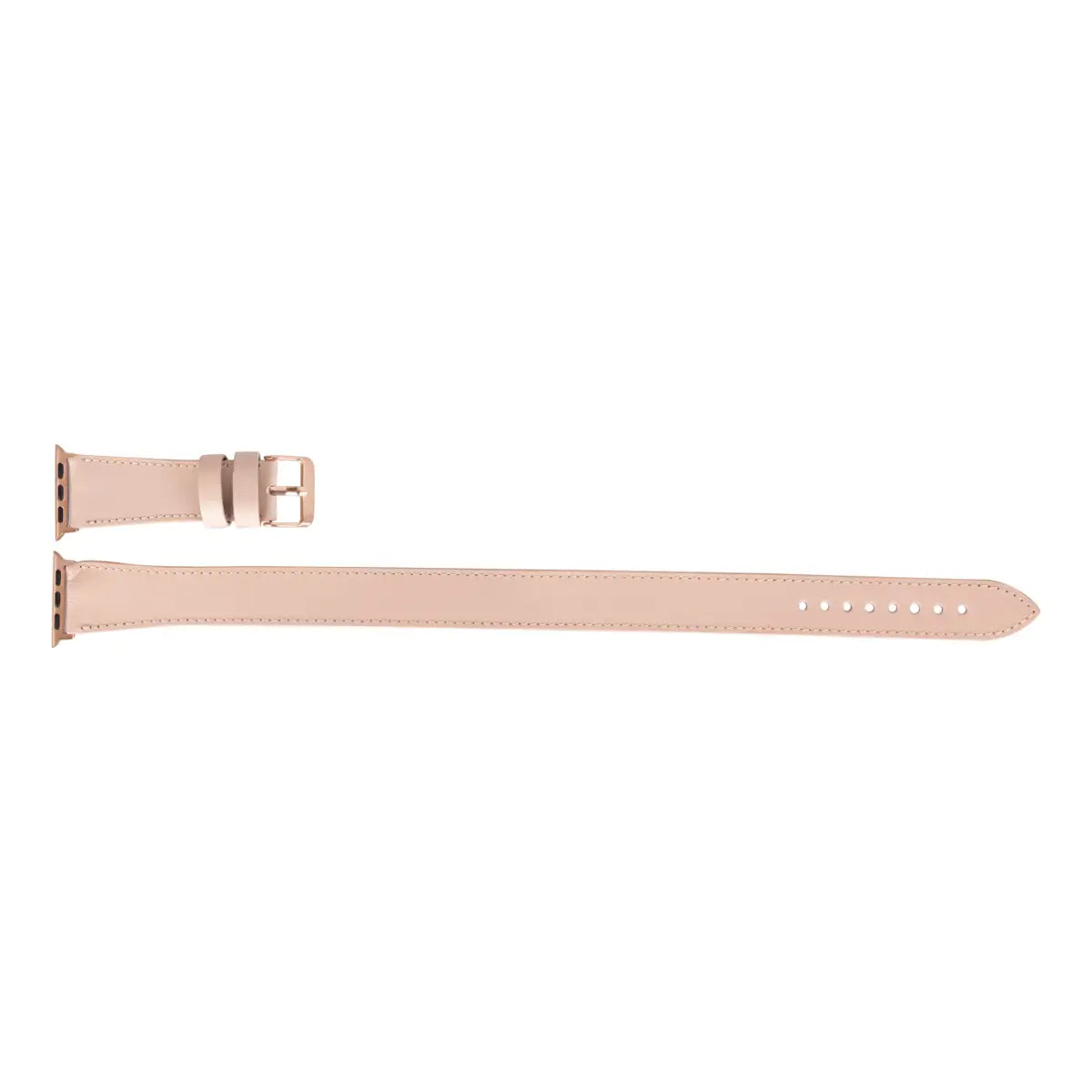 Nude Pink Leather Double Tour Apple Watch Band