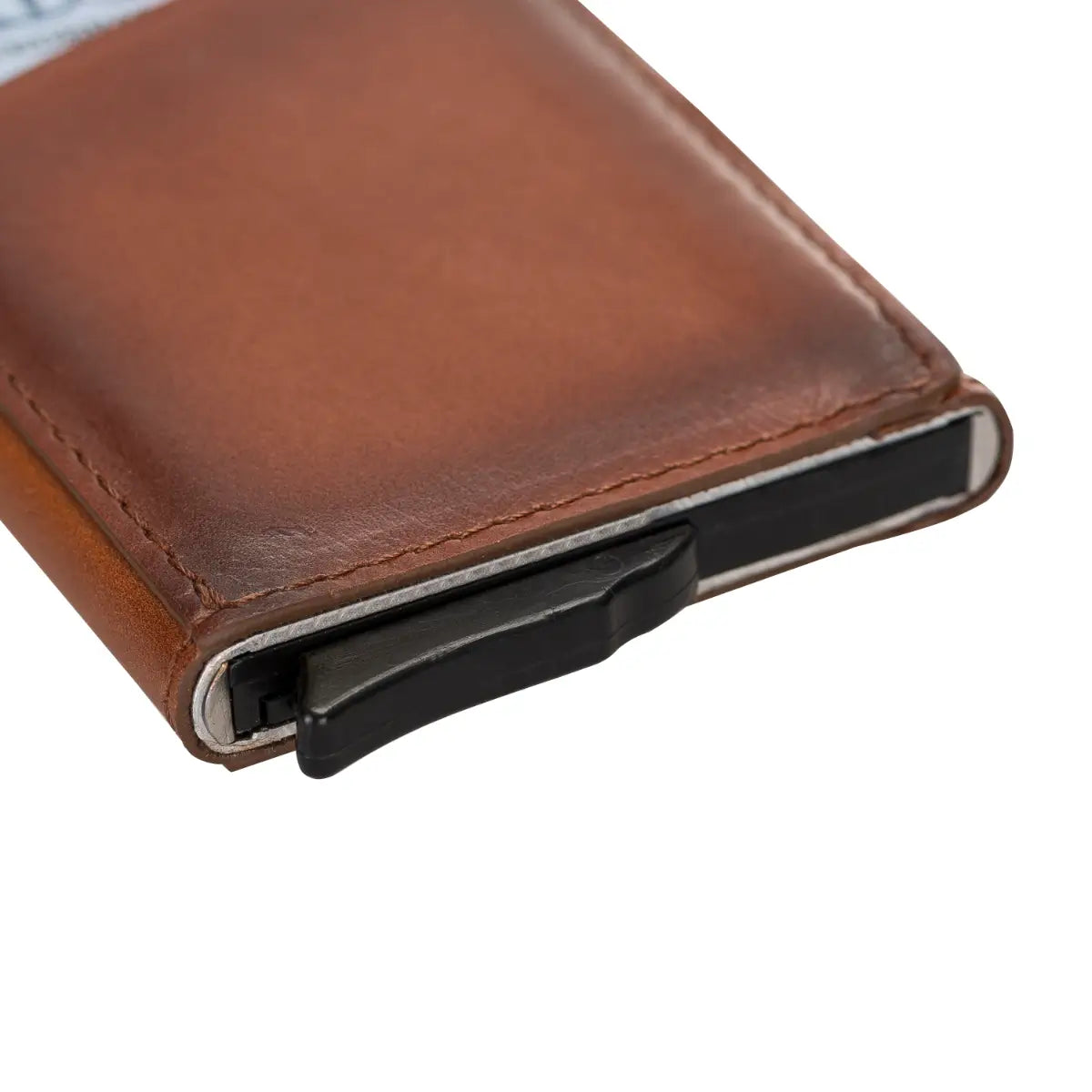 Burnished Tan Leather Minimalist Card Holder