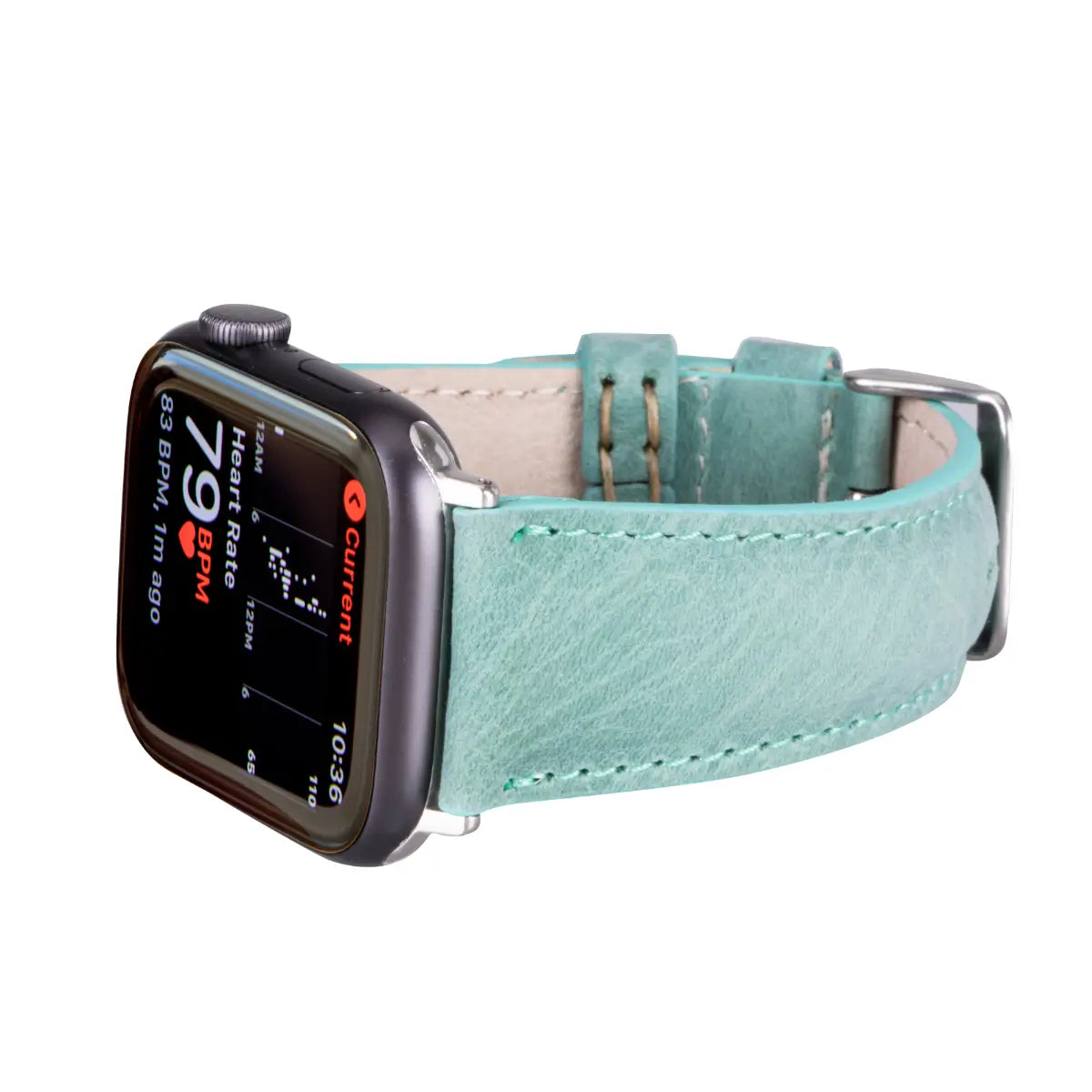 Sea Green Leather Apple Watch Band