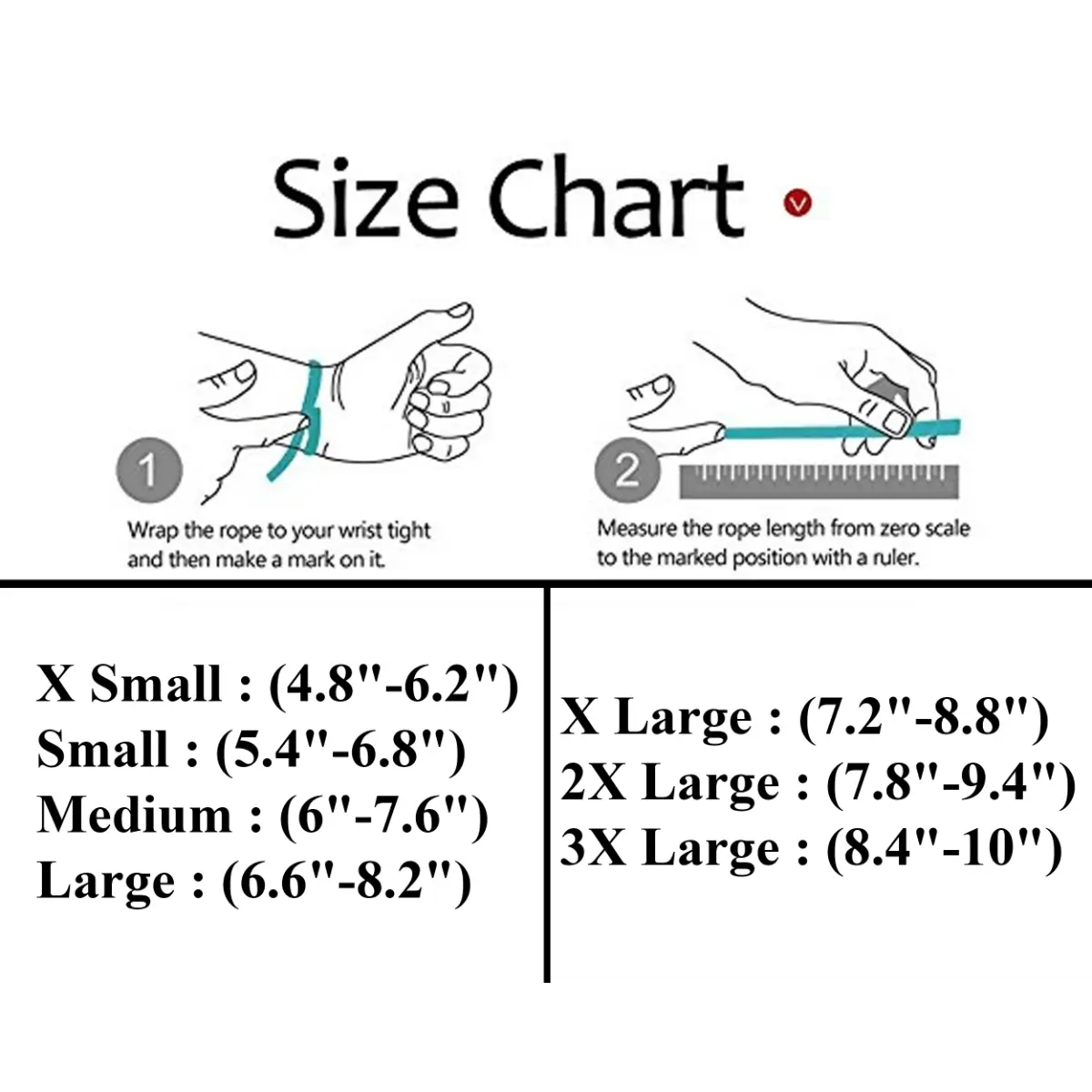 Size Chart for Apple Watch Band