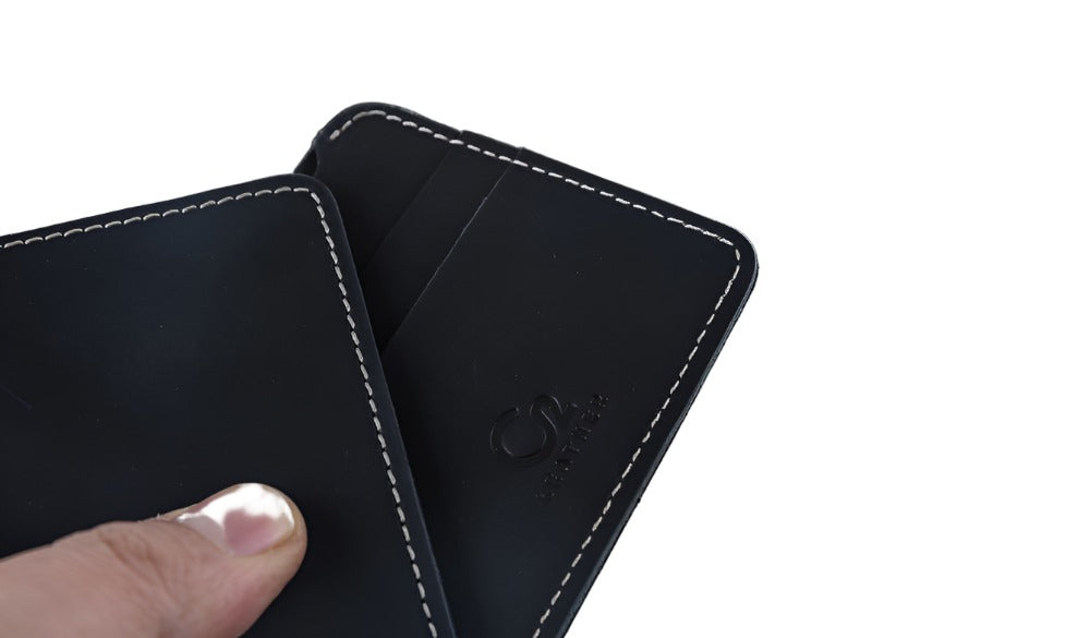 Black Leather Slim Wallet