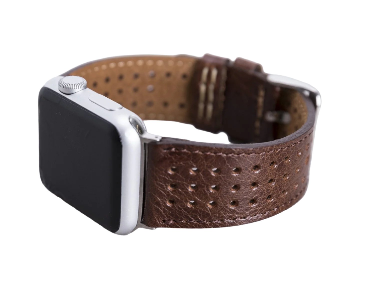 Dark Brown Leather Rally Apple Watch Band