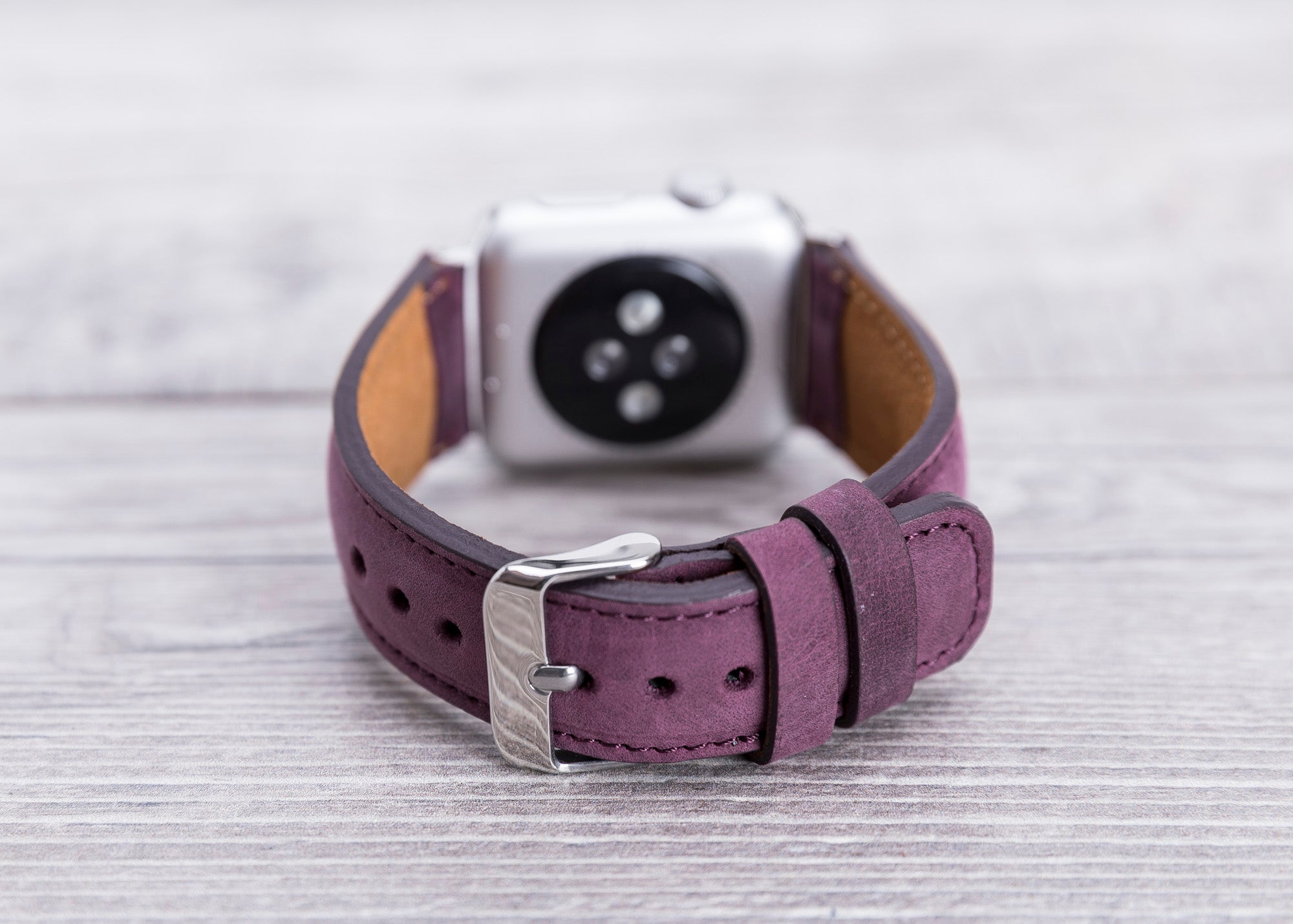 Purple Leather Classic Apple Watch Band