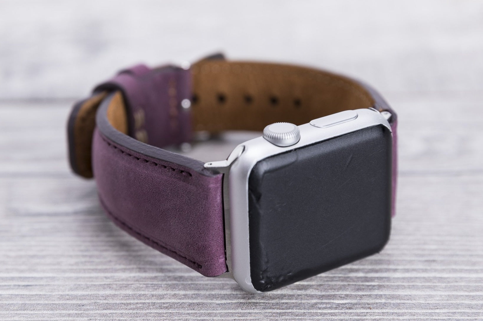 Purple Leather Classic Apple Watch Band