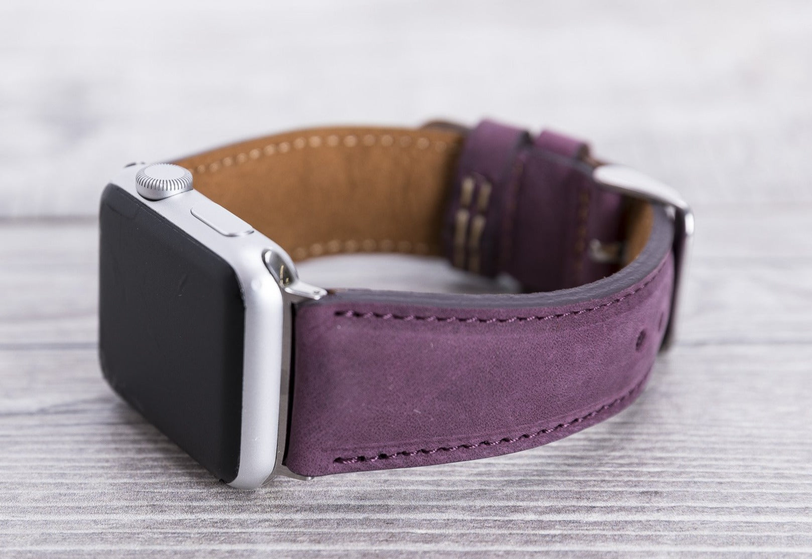 Purple Leather Classic Apple Watch Band