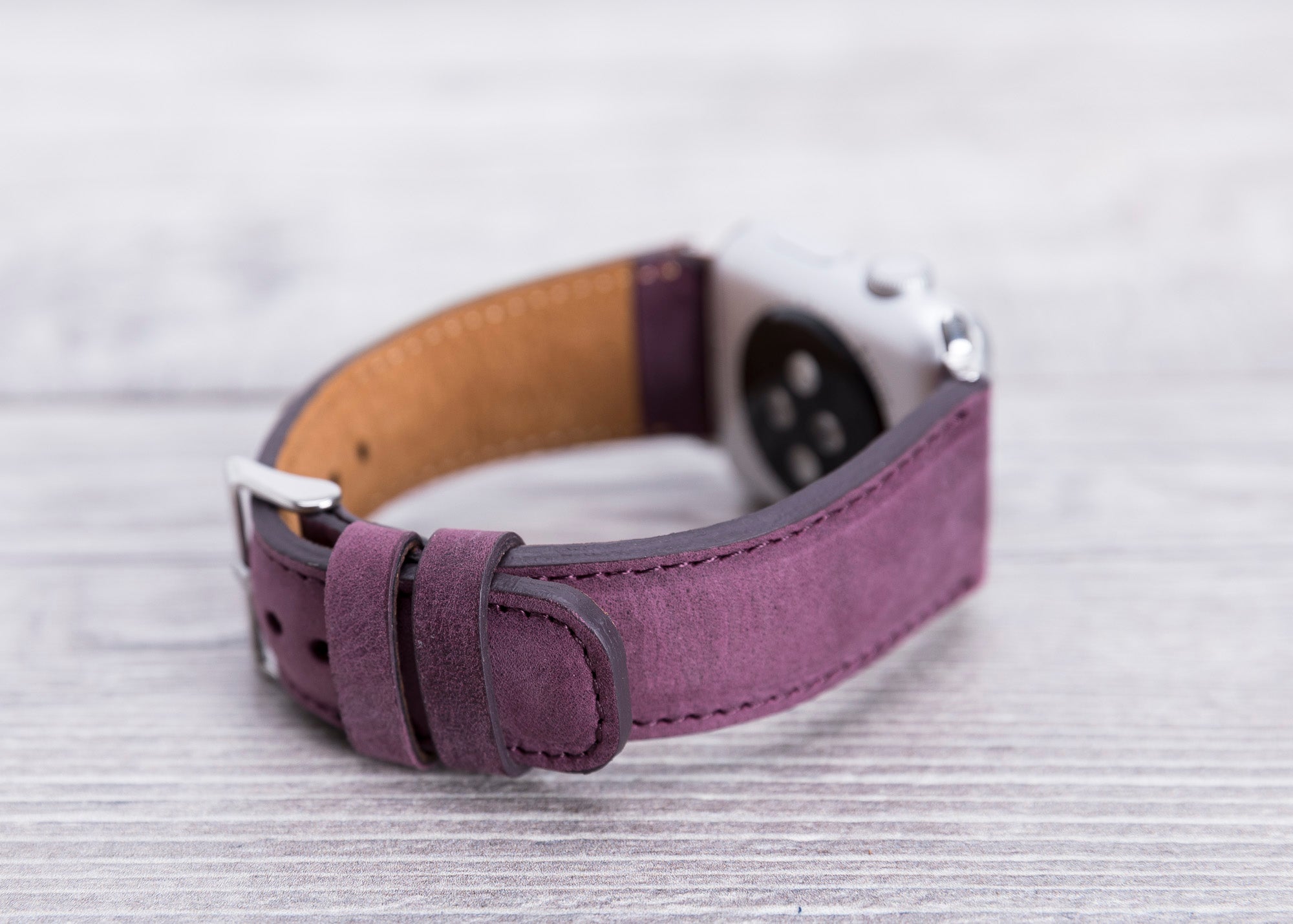 Purple Leather Classic Apple Watch Band