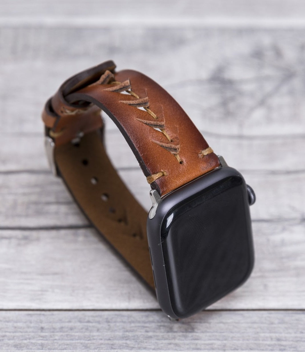 Brown Leather Sport Apple Watch Band (Boras)