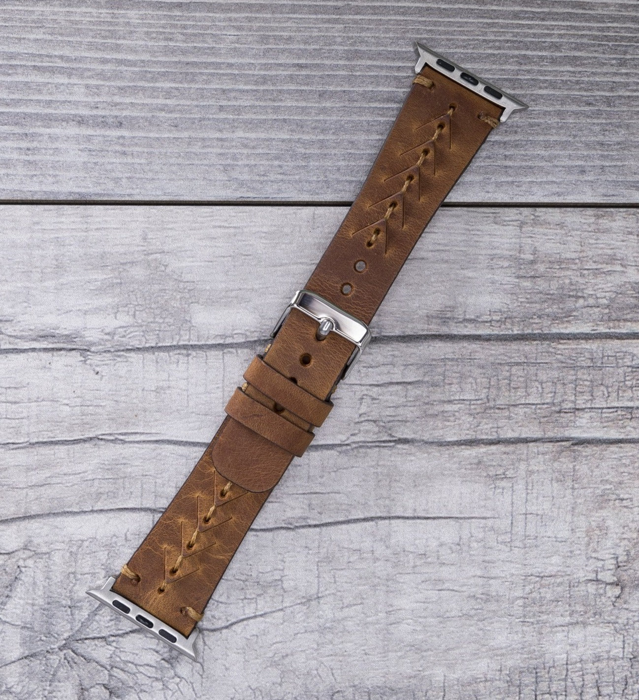 Camel Brown Leather Sport Apple Watch Band (Boras)