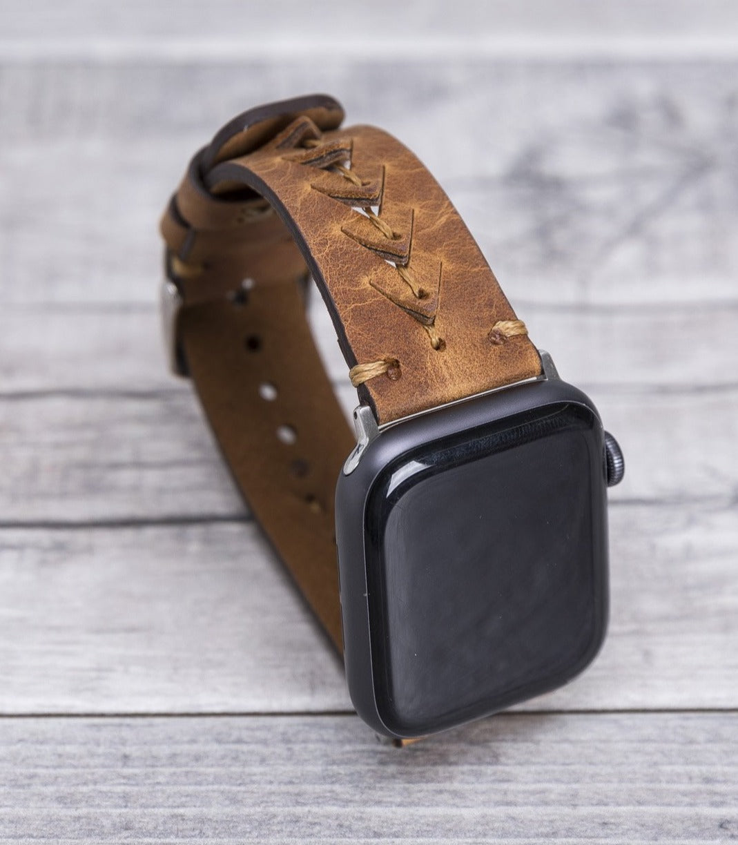 Camel Brown Leather Sport Apple Watch Band (Boras)