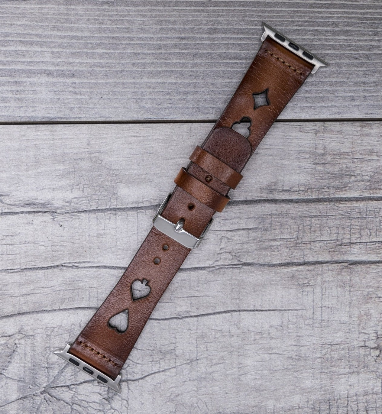 Brown Leather Sport Apple Watch Band (Avesta)