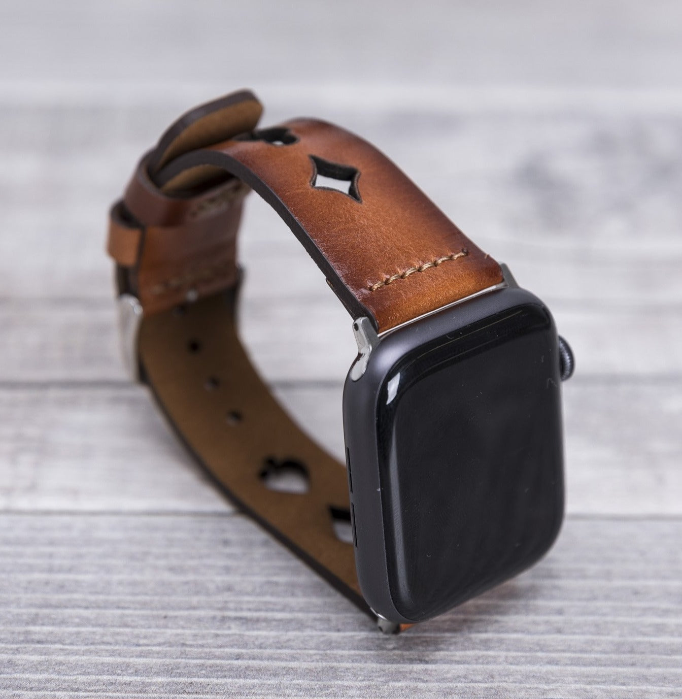 Brown Leather Sport Apple Watch Band (Avesta)