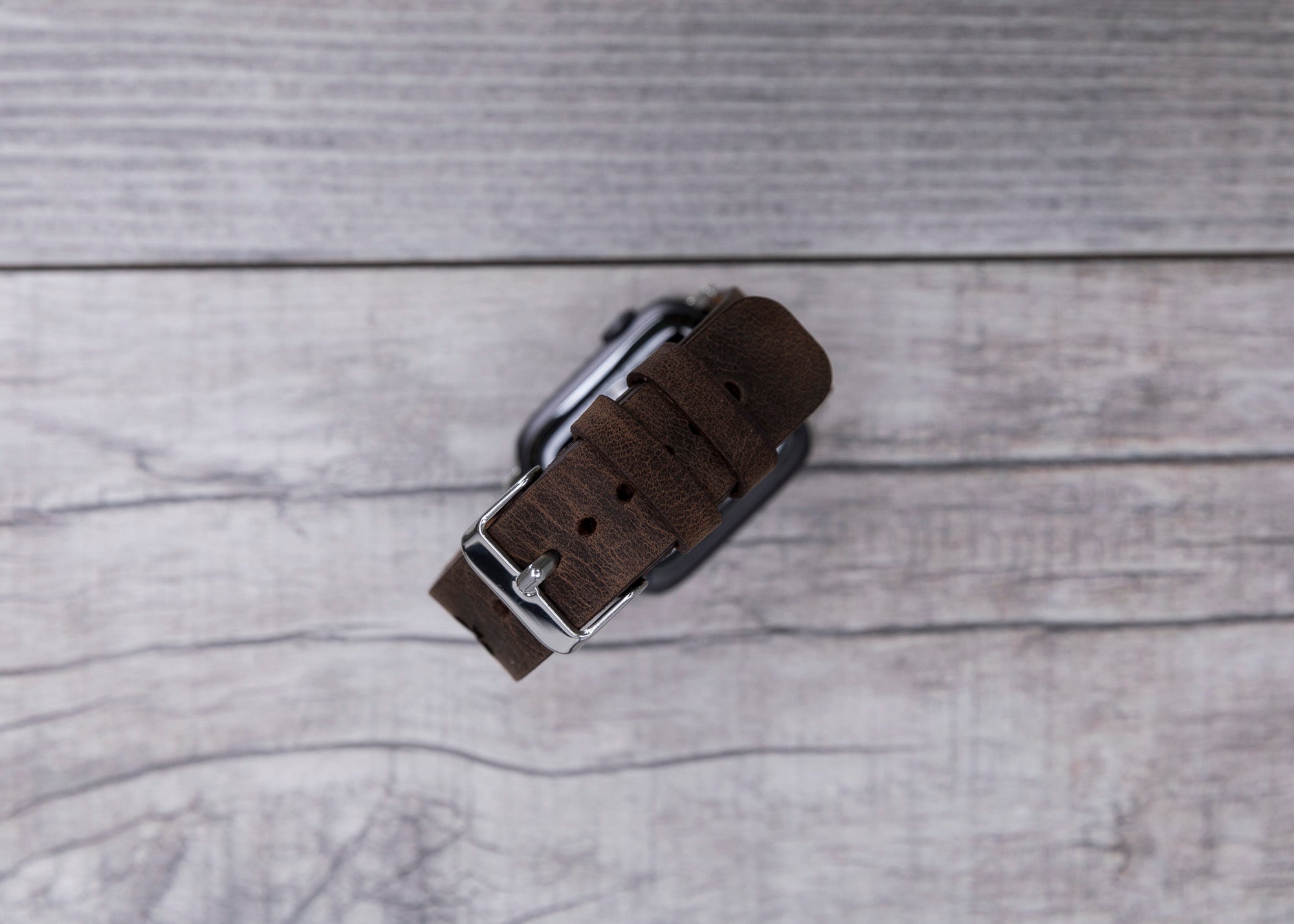 Dark Brown Leather Sport Apple Watch Band (Avesta)