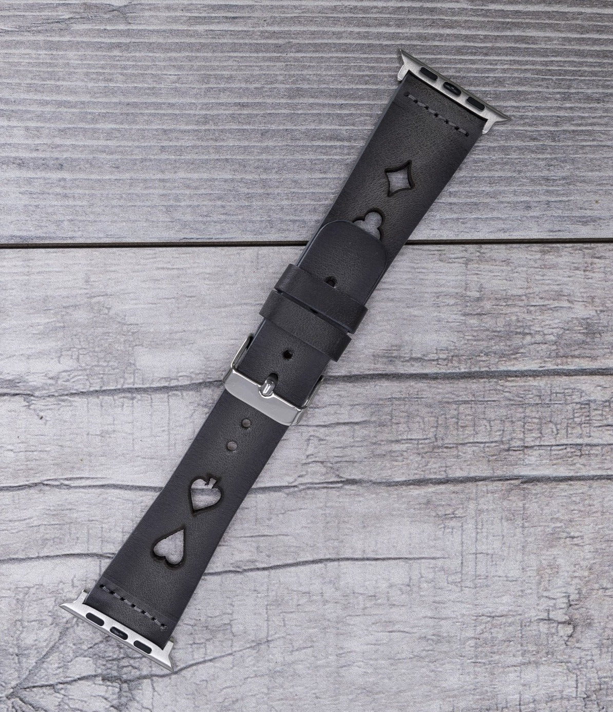 Burnished Gray Leather Sport Apple Watch Band (Avesta)