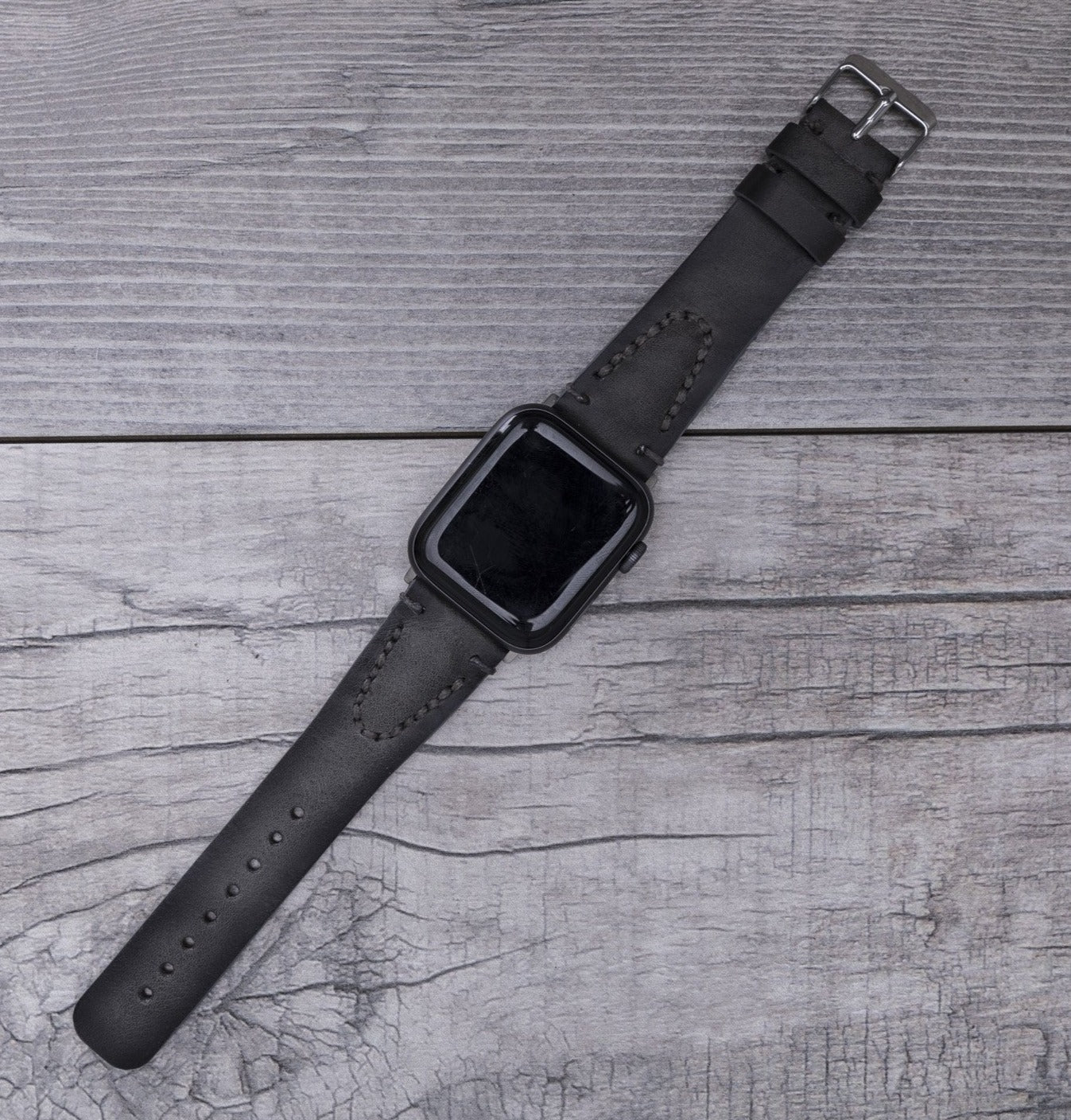 Burnished Gray Leather Sport Apple Watch Band (Avila)