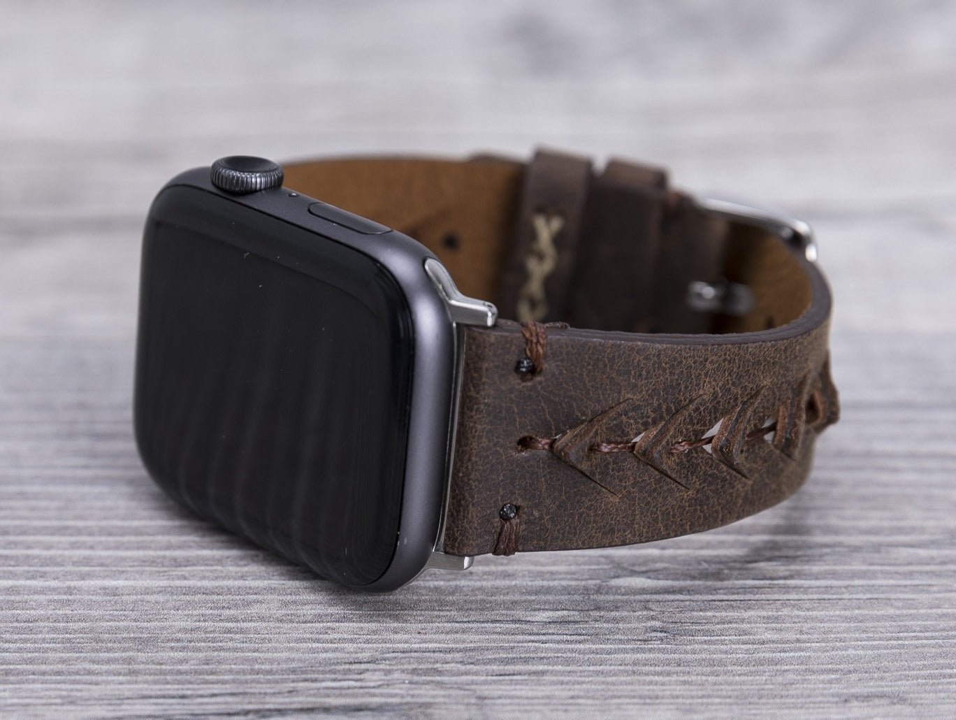 Dark Brown Leather Sport Apple Watch Band (Boras)