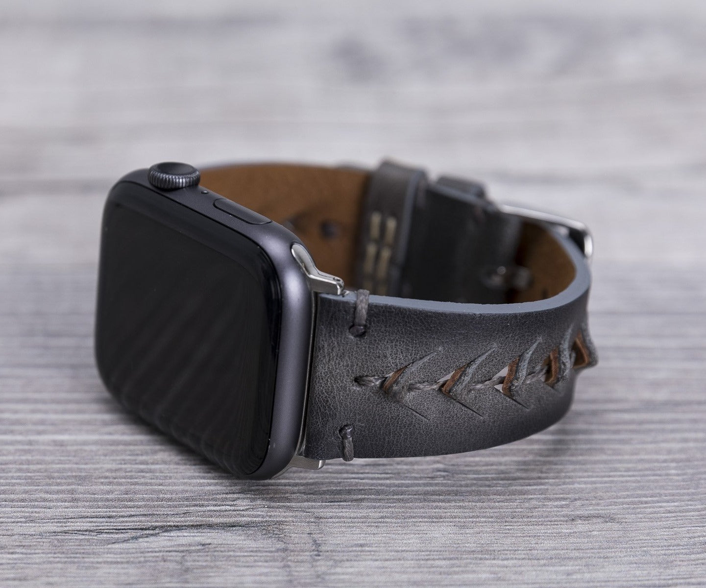 Burnished Gray Leather Sport Apple Watch Band (Boras)