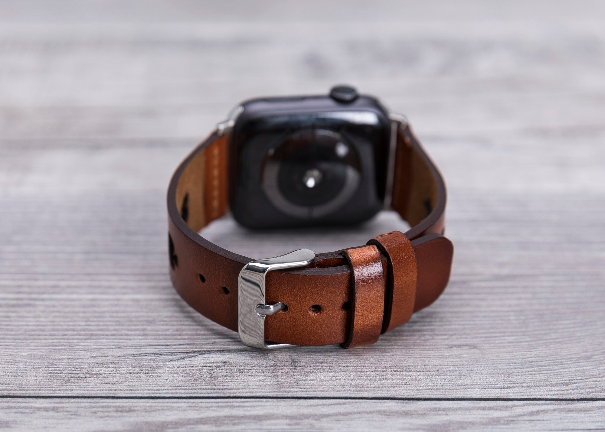 Brown Leather Sport Apple Watch Band (Avesta)