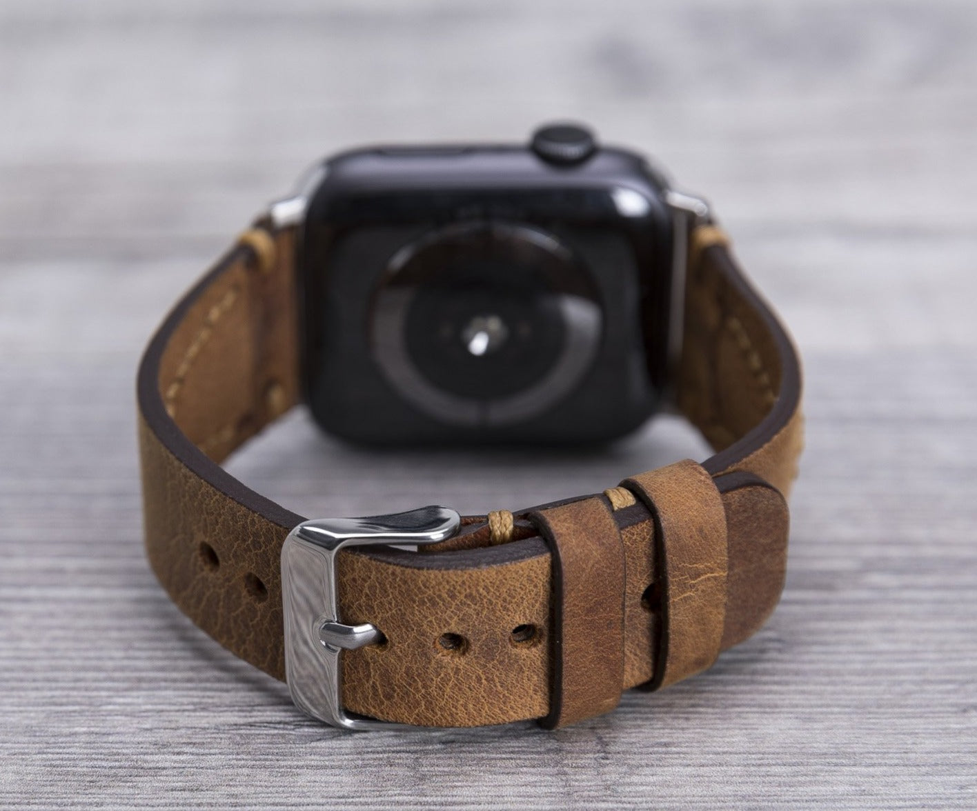 Camel Brown Leather Sport Apple Watch Band (Avila)