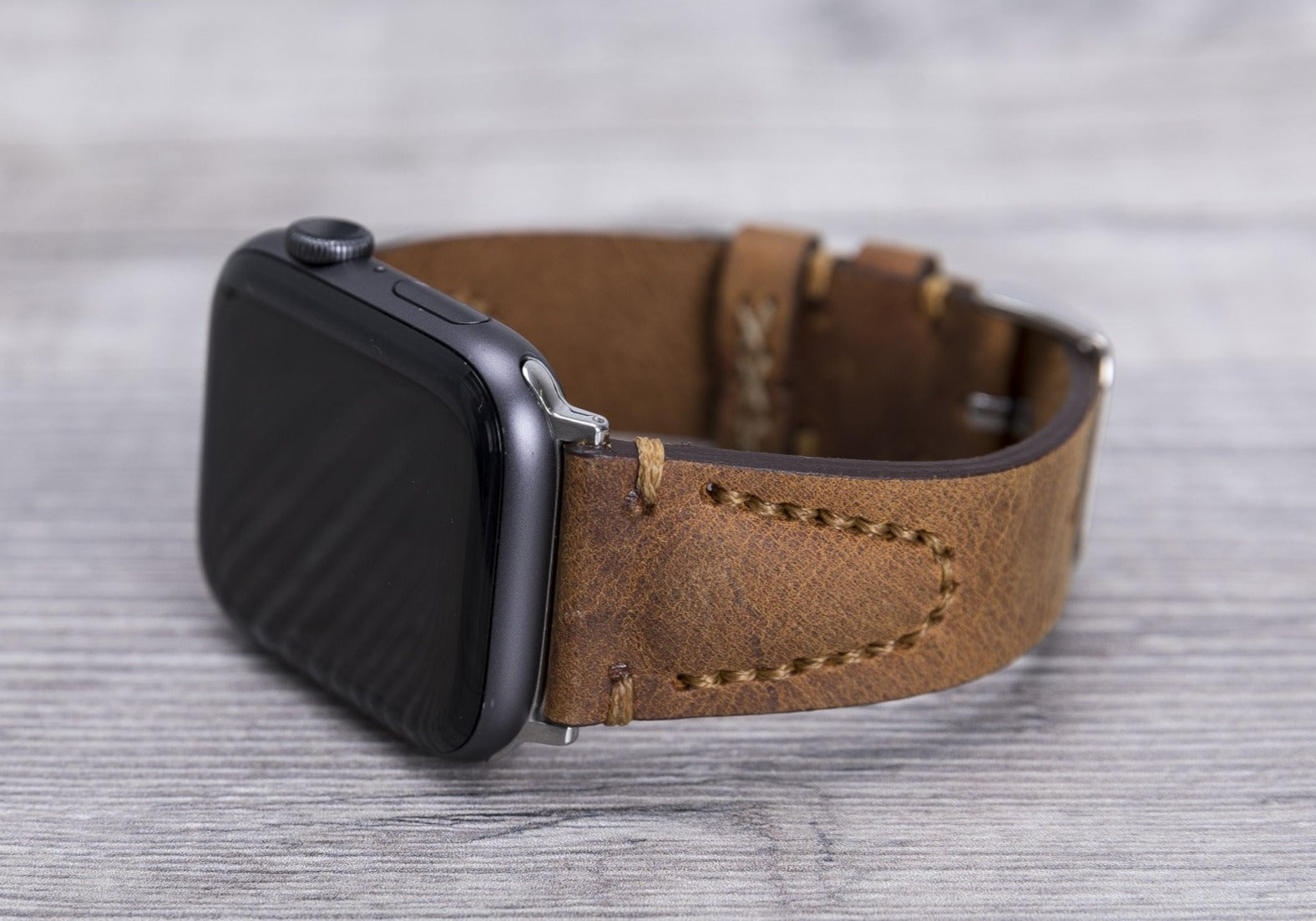 Camel Brown Leather Sport Apple Watch Band (Avila)