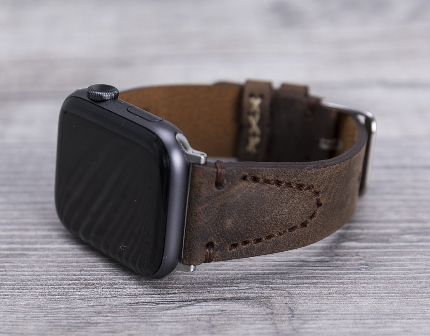 Dark Brown Leather Sport Apple Watch Band (Avila)