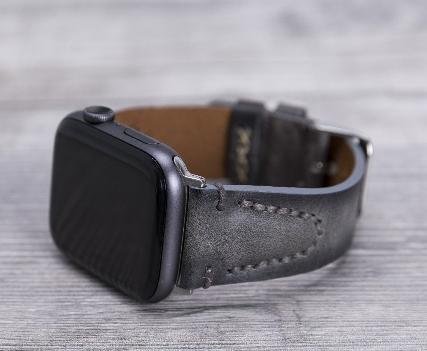 Burnished Gray Leather Sport Apple Watch Band (Avila)