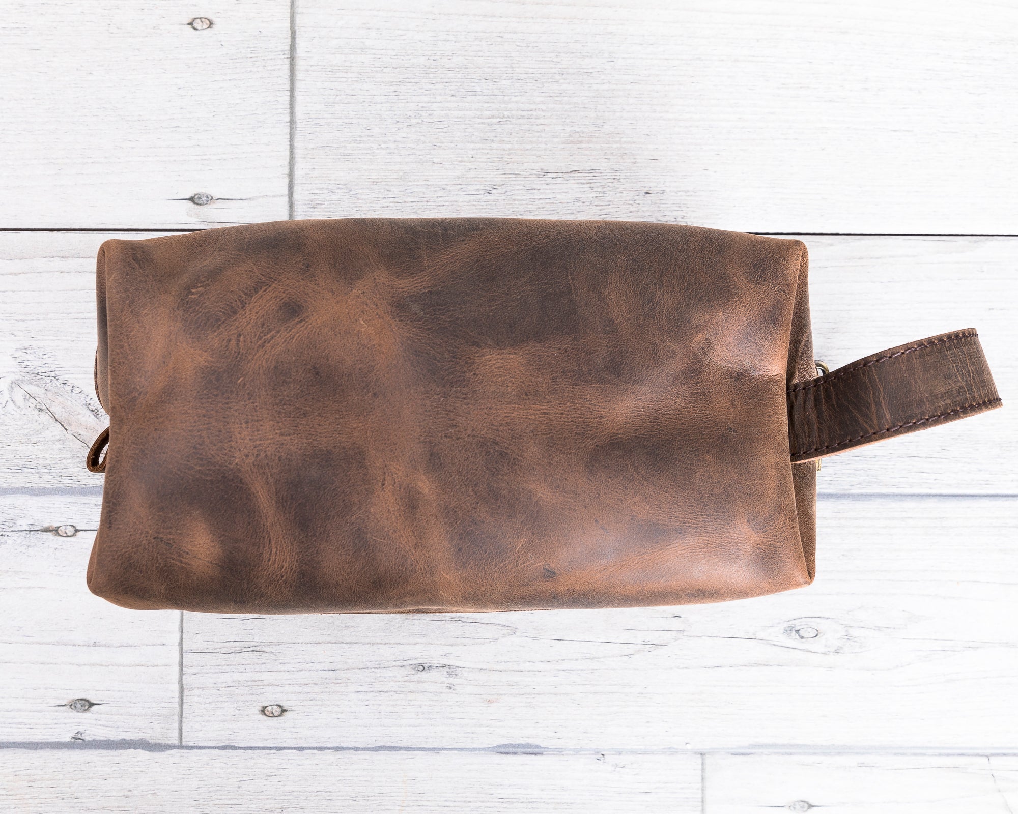 Leather Dopp Kit Bag